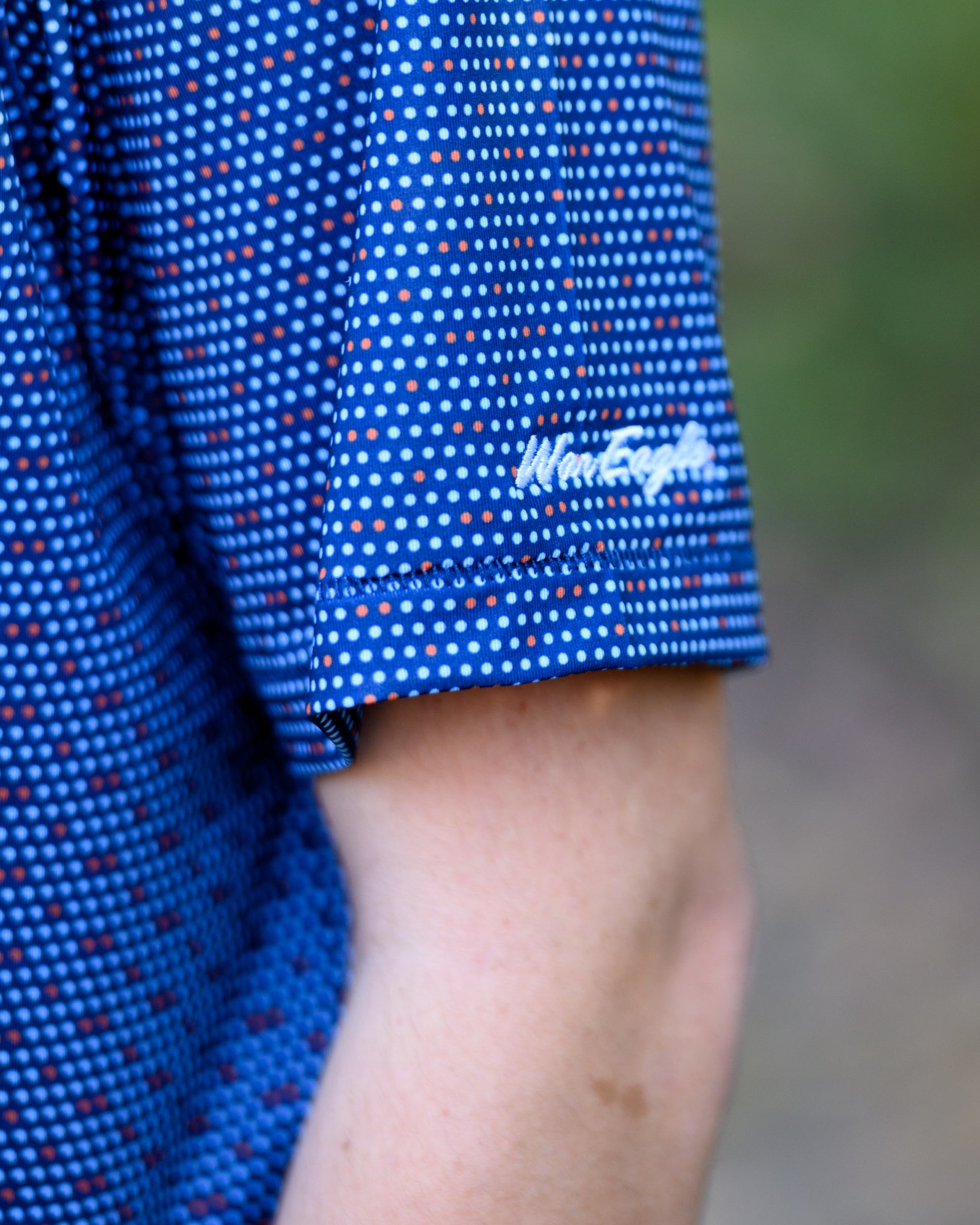 AU Team Dot Auburn Polo Shirt Sleeve Detail