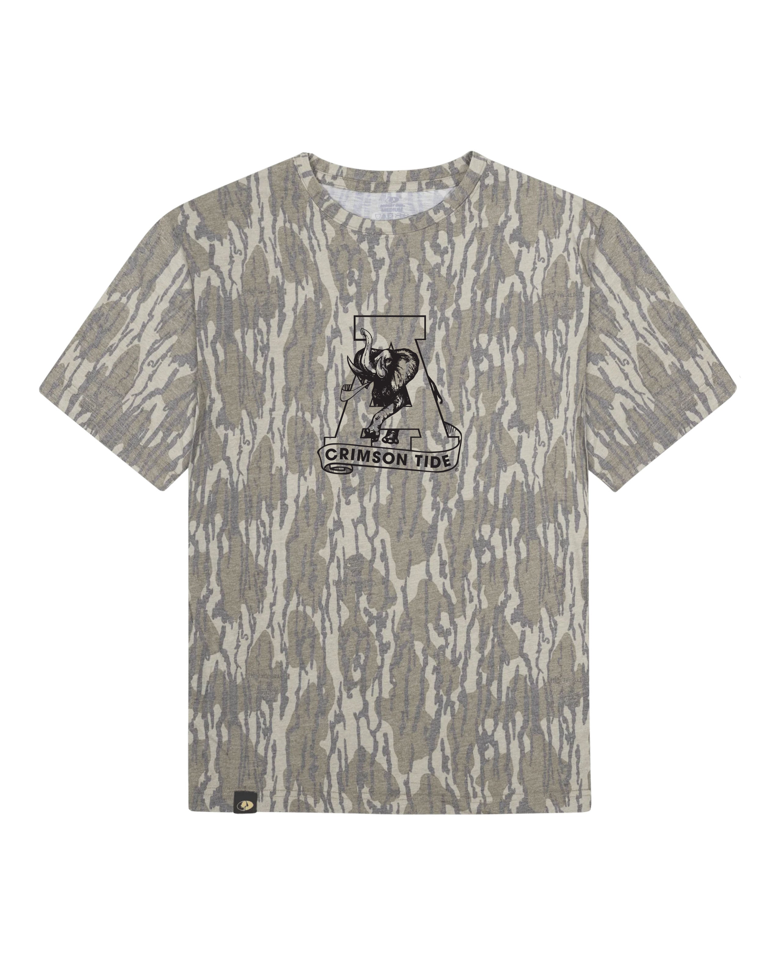 University of Alabama Camouflage T-Shirt with a Black Vintage A Logo print