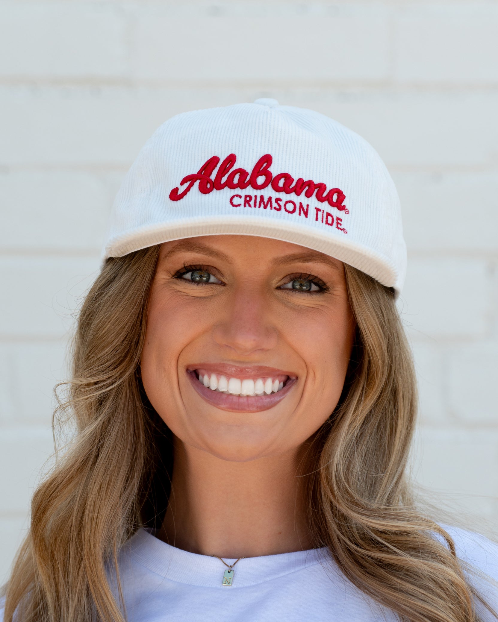 University of Alabama White Hat with Red script “Alabama Crimson Tide”