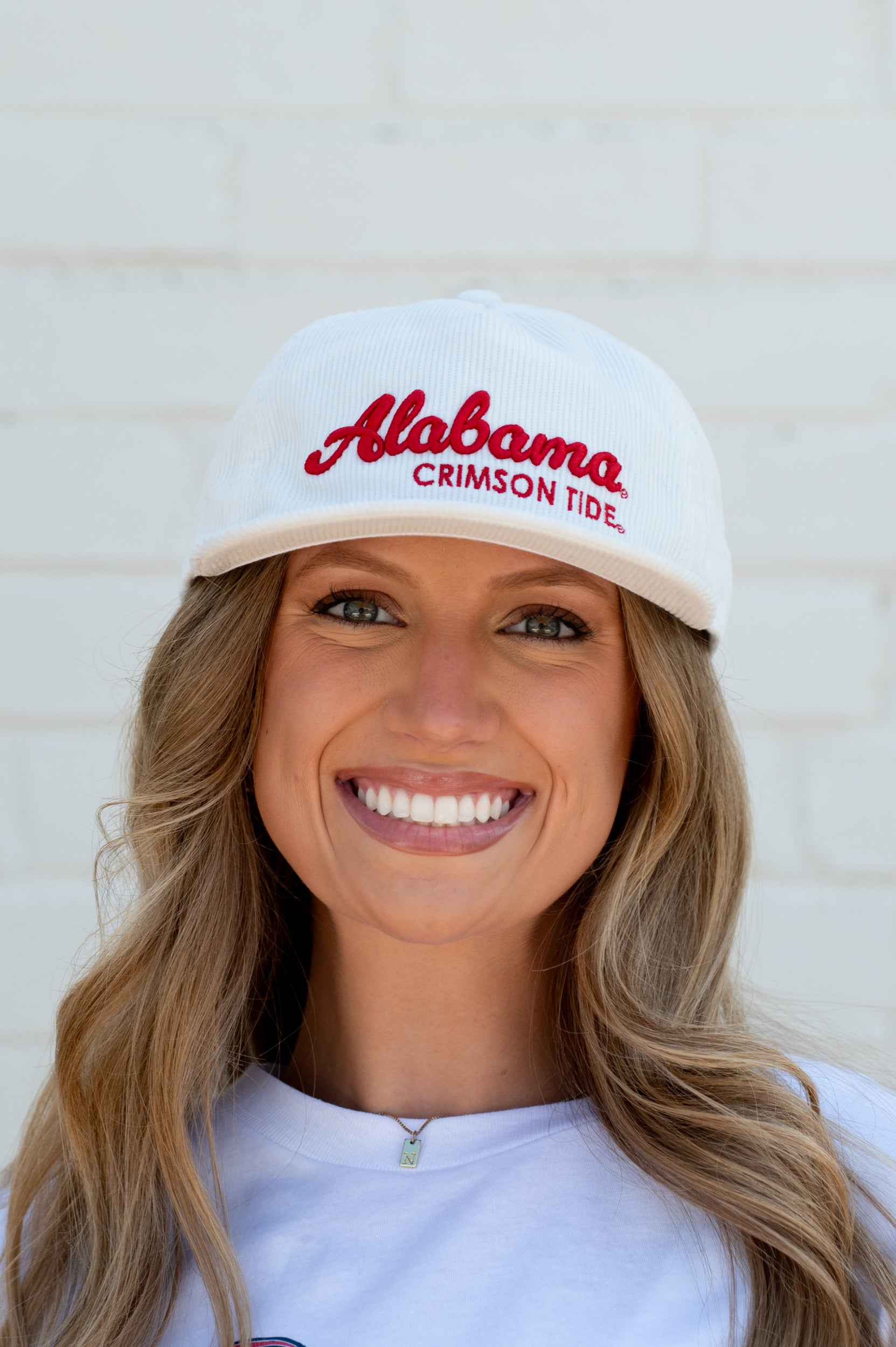 University of Alabama White Hat with Red script “Alabama Crimson Tide”