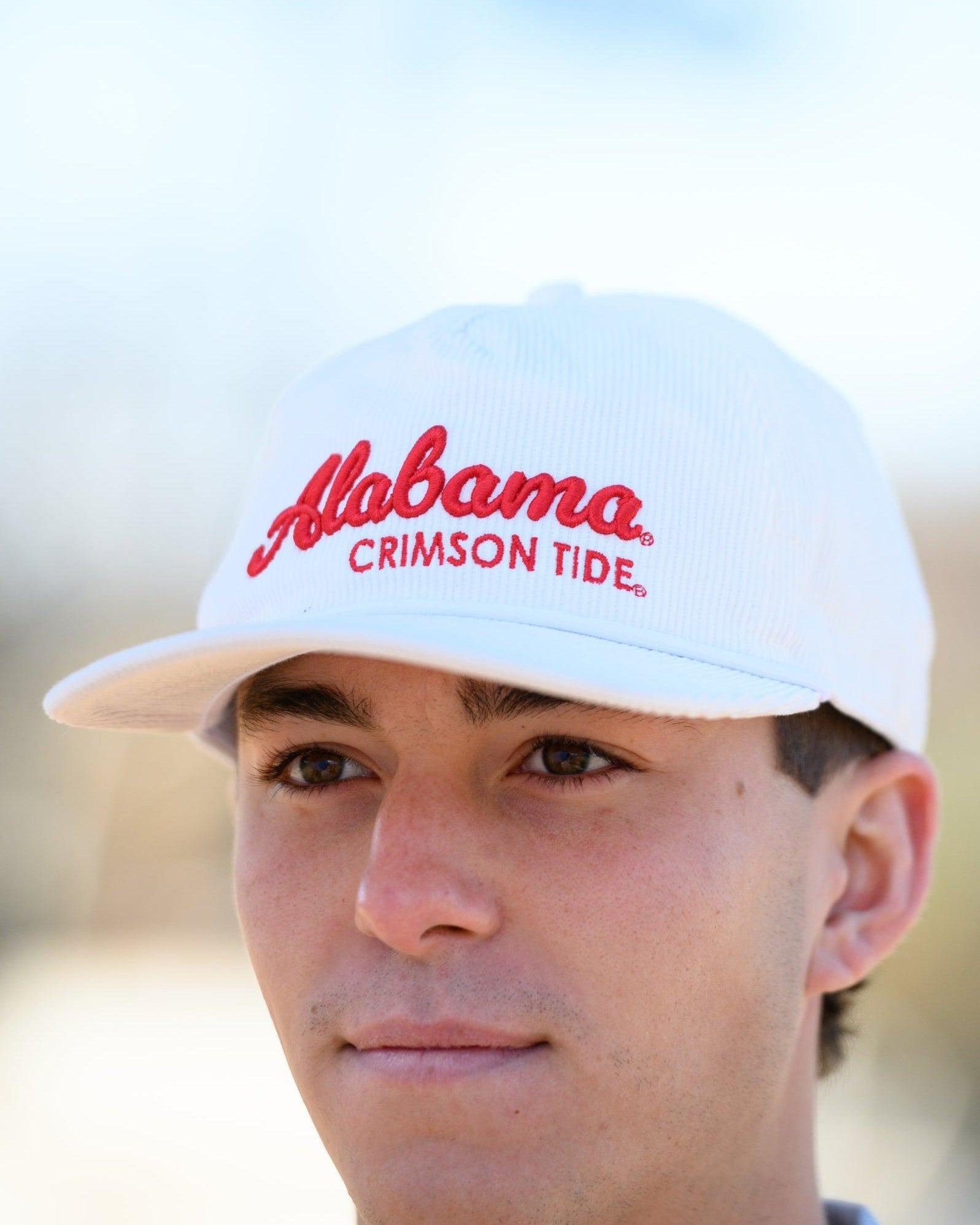 University of Alabama White Hat with Red script “Alabama Crimson Tide”