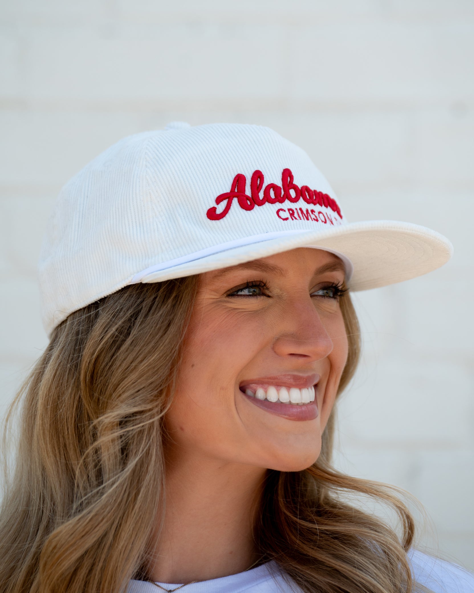 University of Alabama White Hat with Red script “Alabama Crimson Tide”
