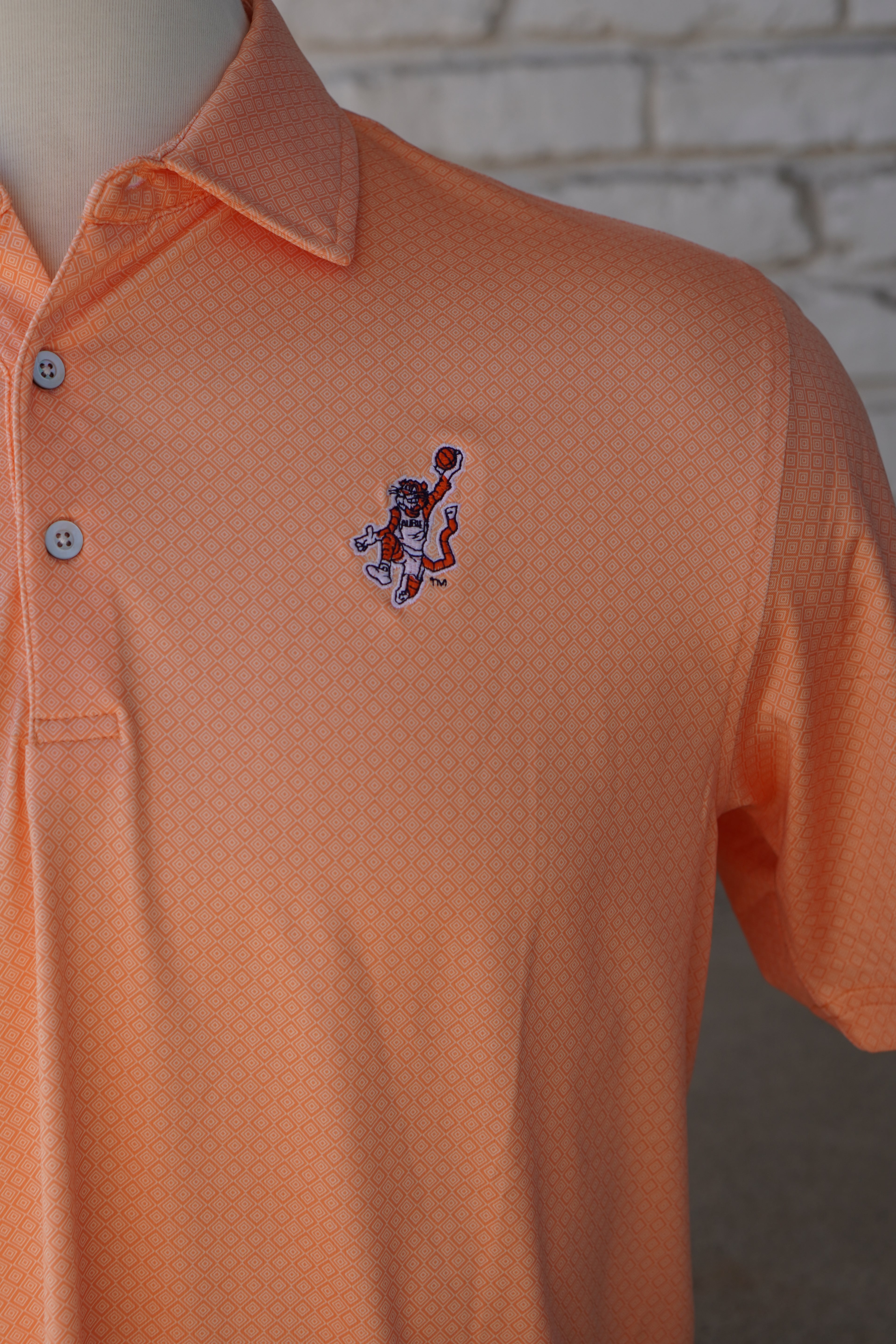 Original Aubie Basketball Diamond Auburn Polos Close Up