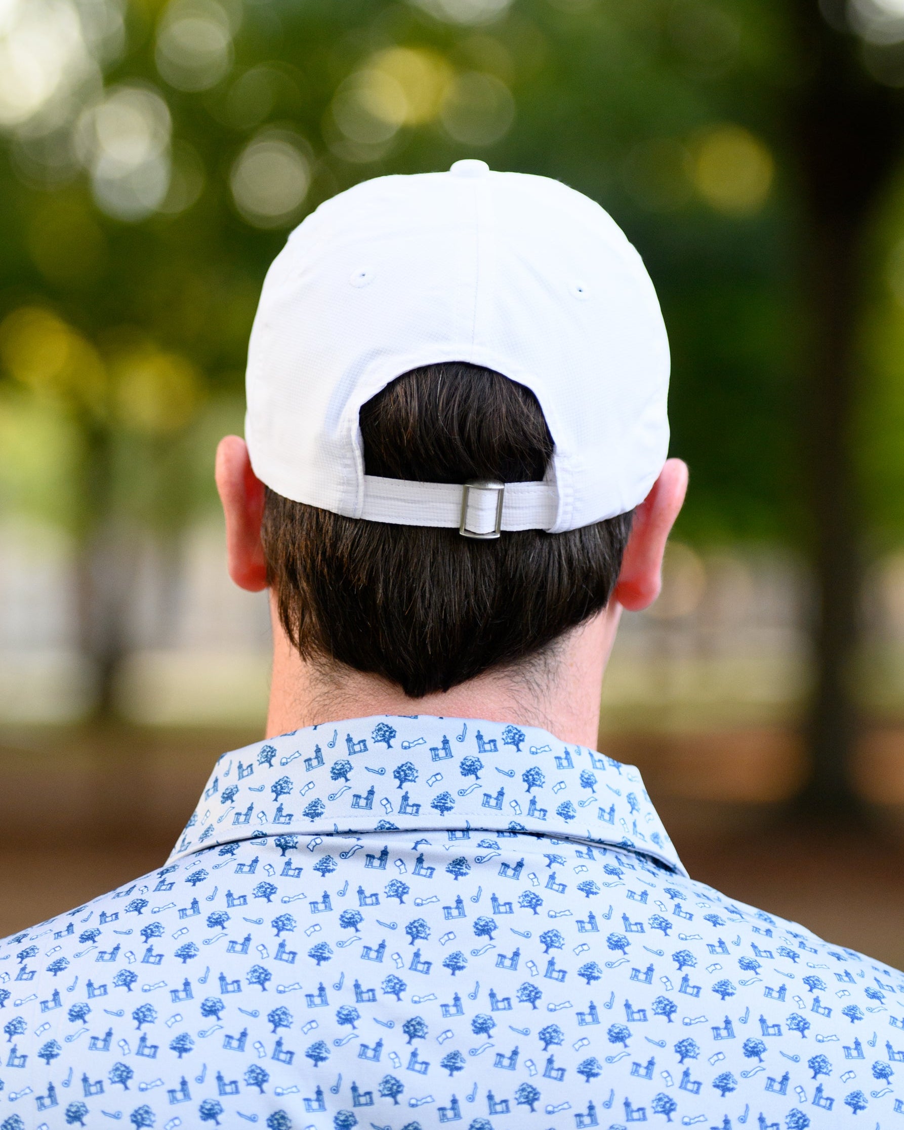 Auburn University Auburn Performance Flag Hat JNJ Fly Fit White Hat with an embroidered Navy Flag with the Orange text "Auburn"