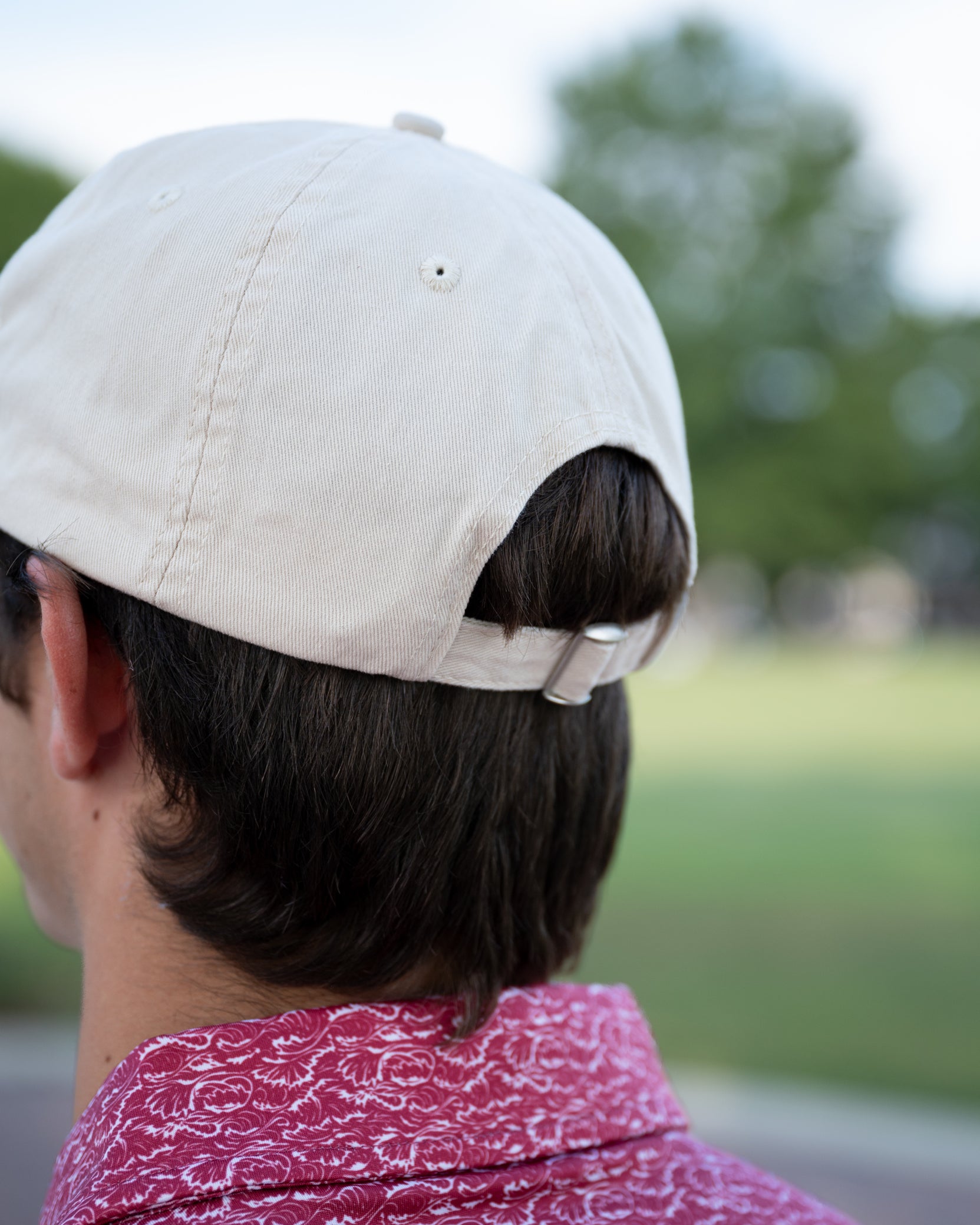 University of Alabama White Dad Hat with Red text "BAMA"