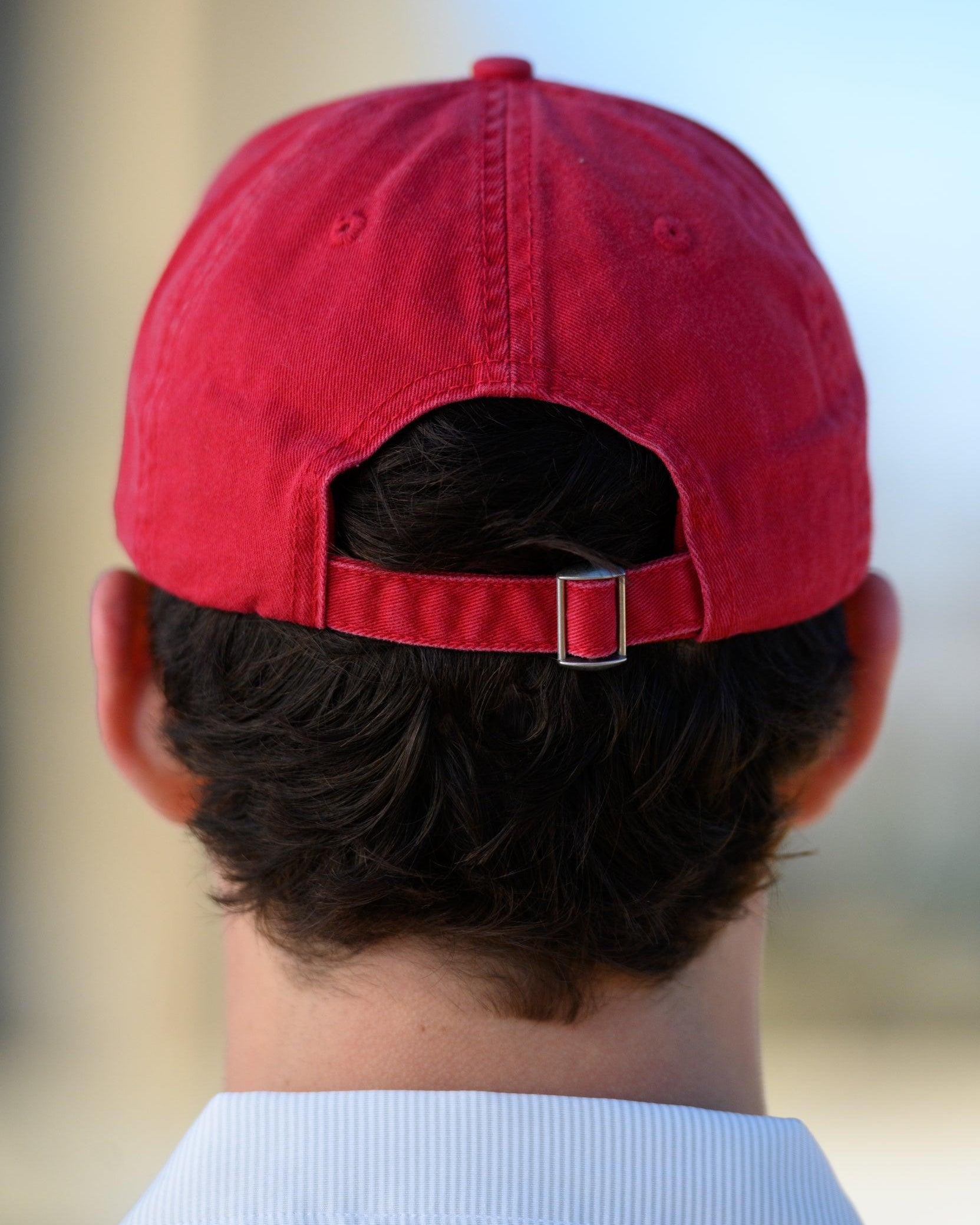 University of Alabama Red Dad Hat with White "Bama Softball" Embroidery
strap back