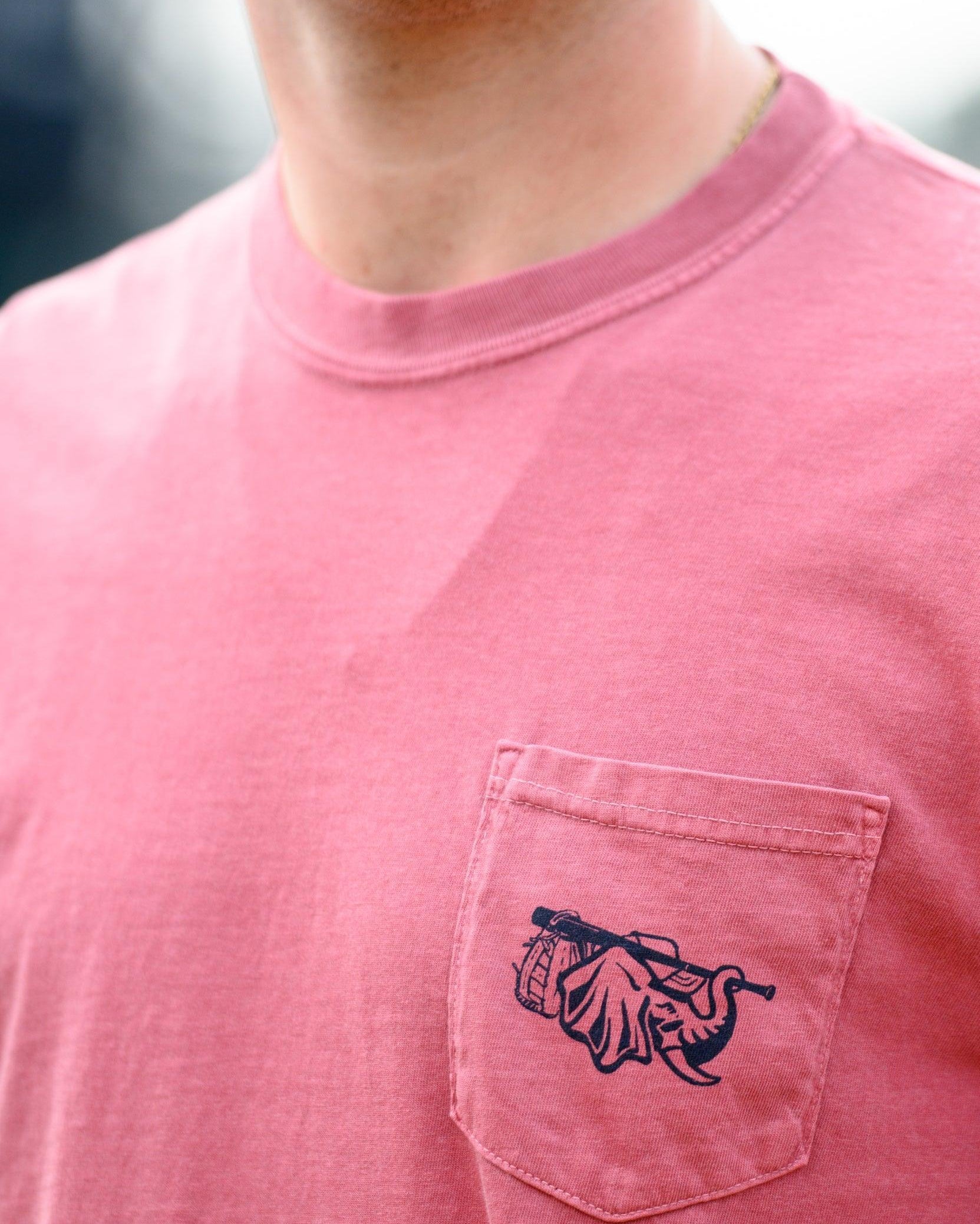 Front Pocket design featuring big al holding a baseball bat over his head