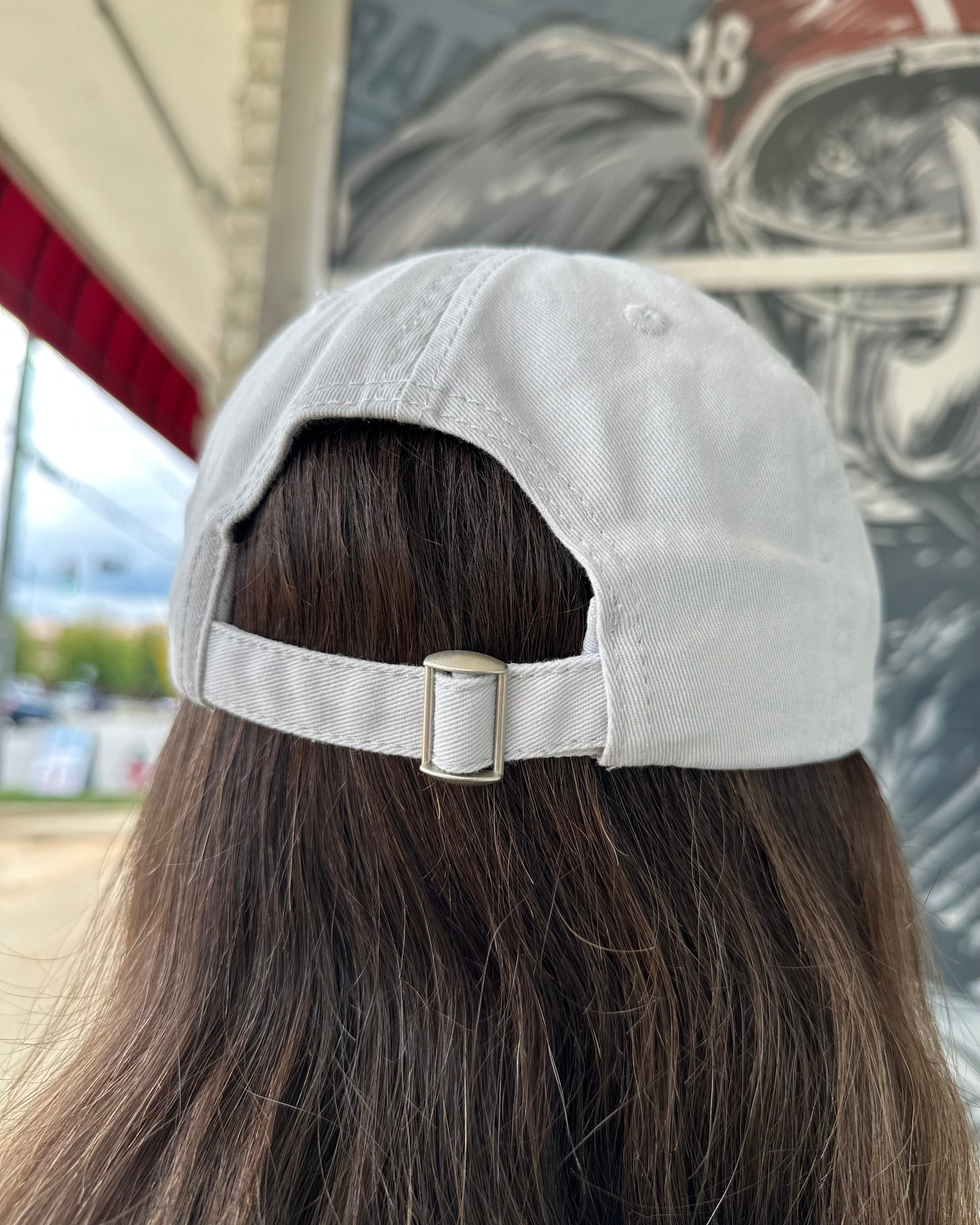 University of Alabama White Dad Hat with Red Block A embroidery