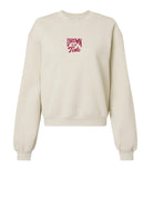 University of Alabama Cream Ladies Sweatshirt with Red Drown Em Tide Embroidery