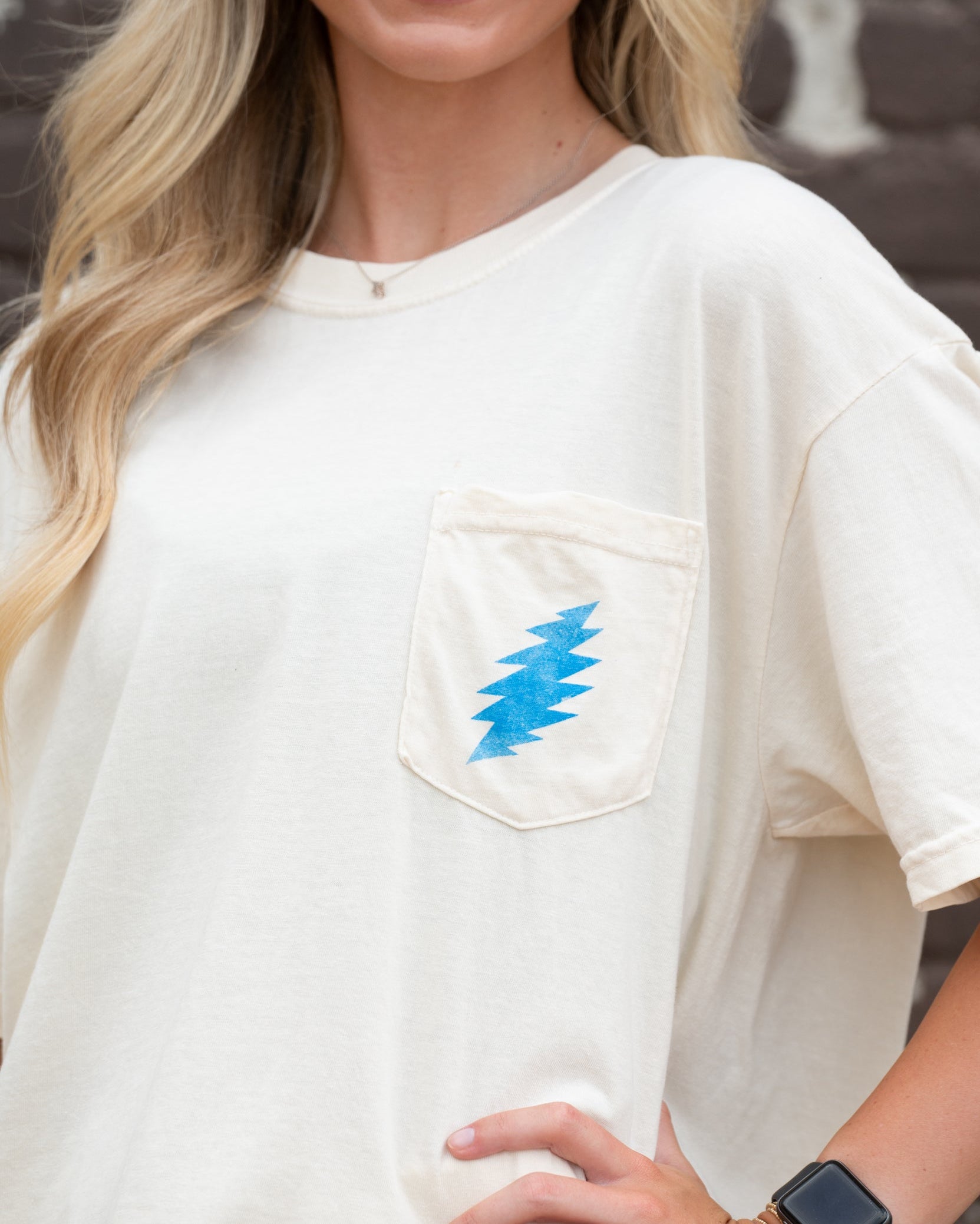 Grateful Lake front pocket with the Grateful Dead lightning bolt