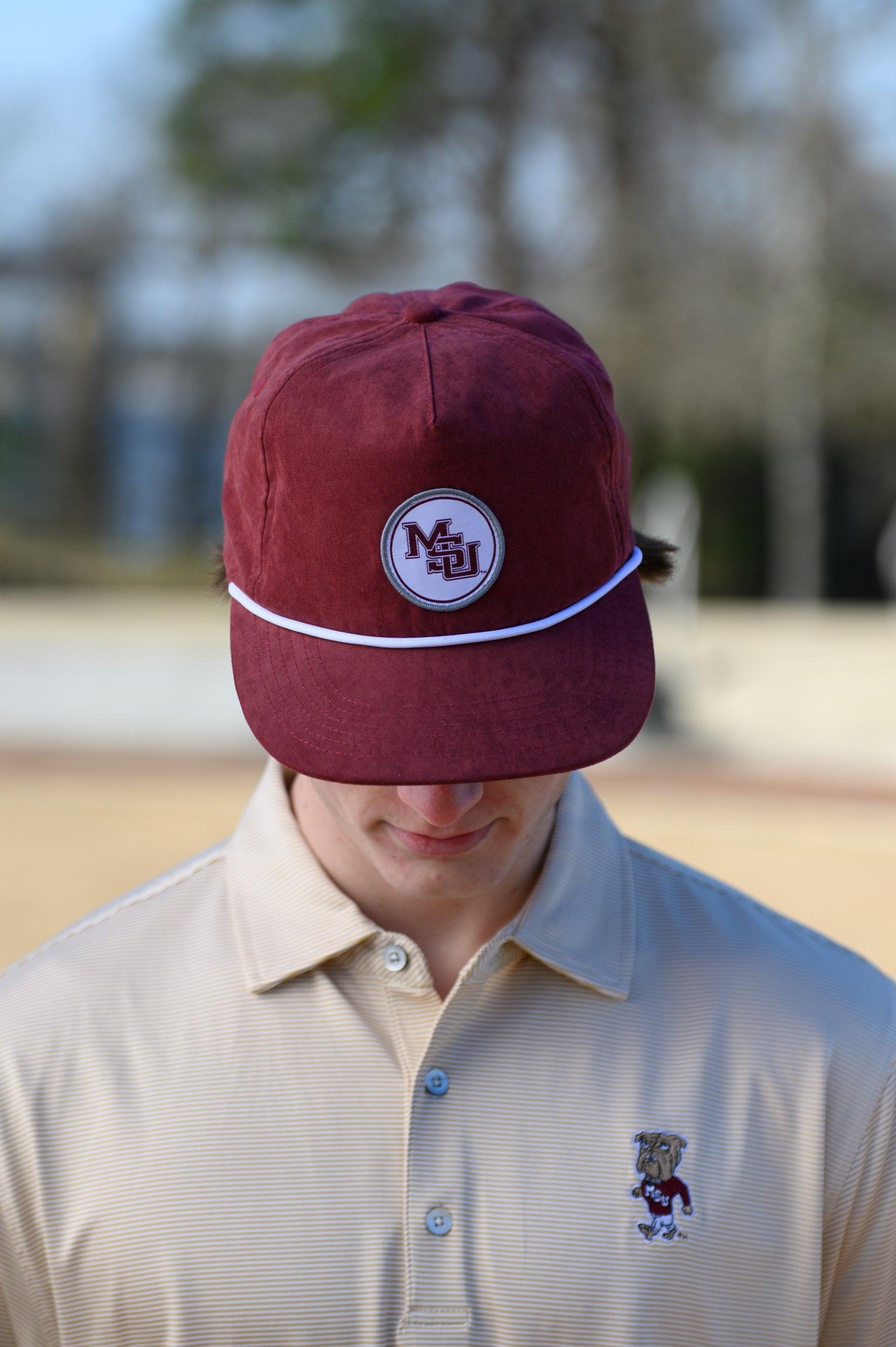 Mississippi State Maroon Hat with an old school MSU Logo patch