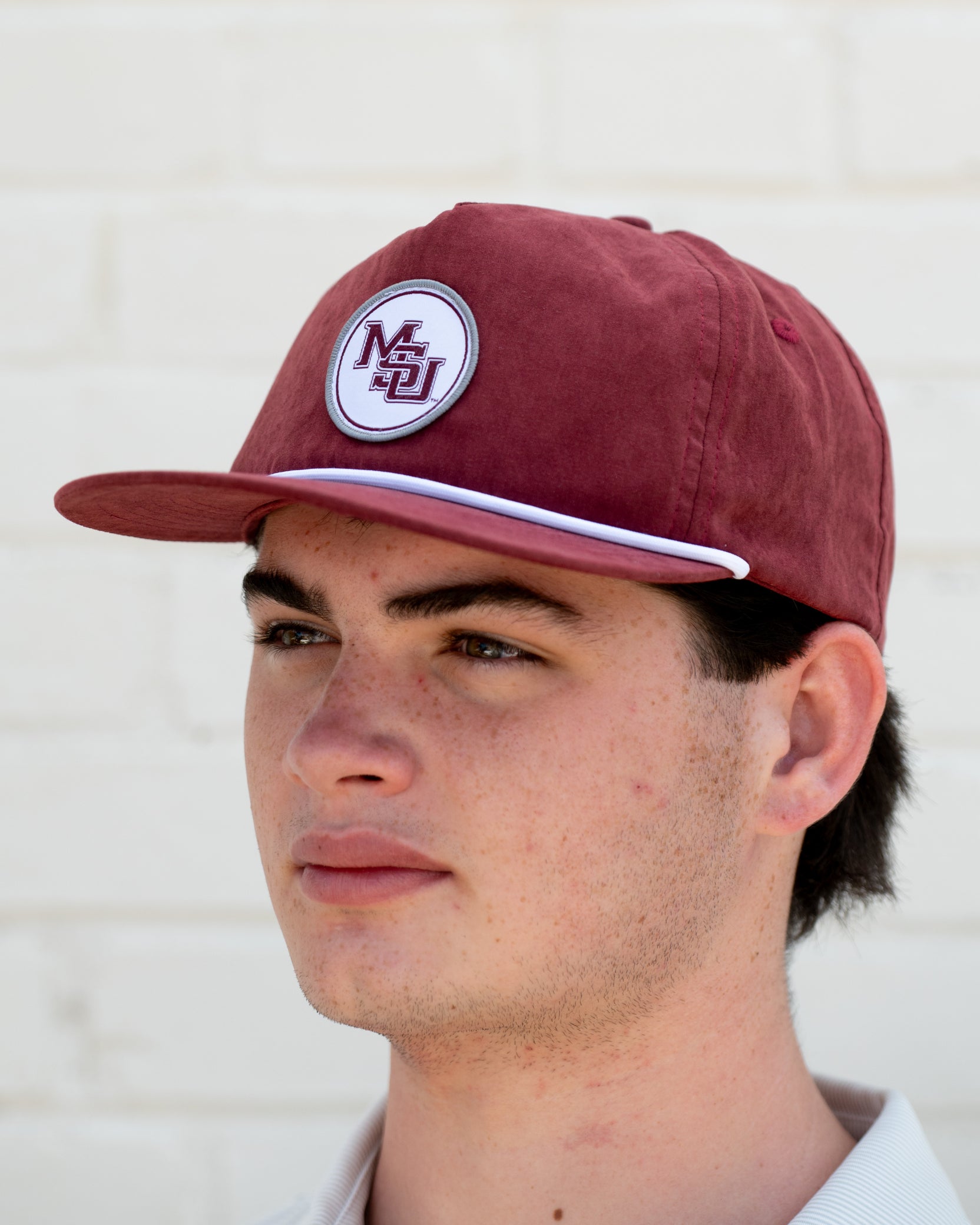 Mississippi State Maroon Hat with an old school MSU Logo patch