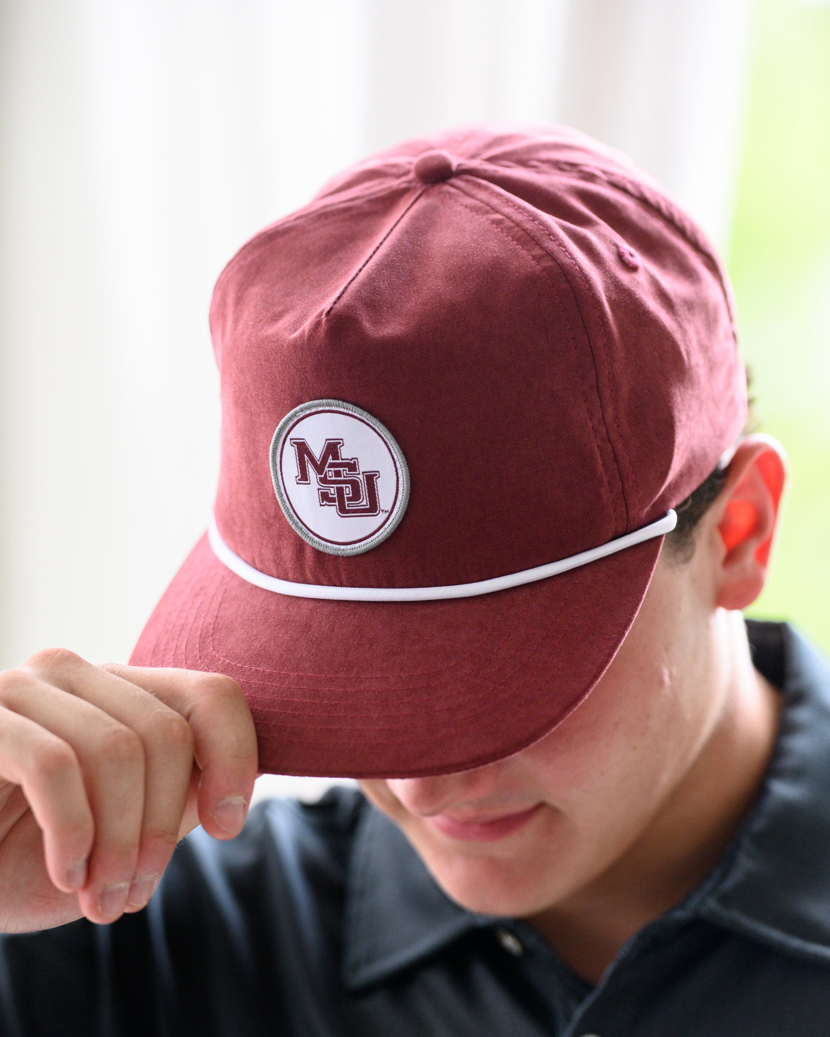 Mississippi State Maroon Hat with an old school MSU Logo patch