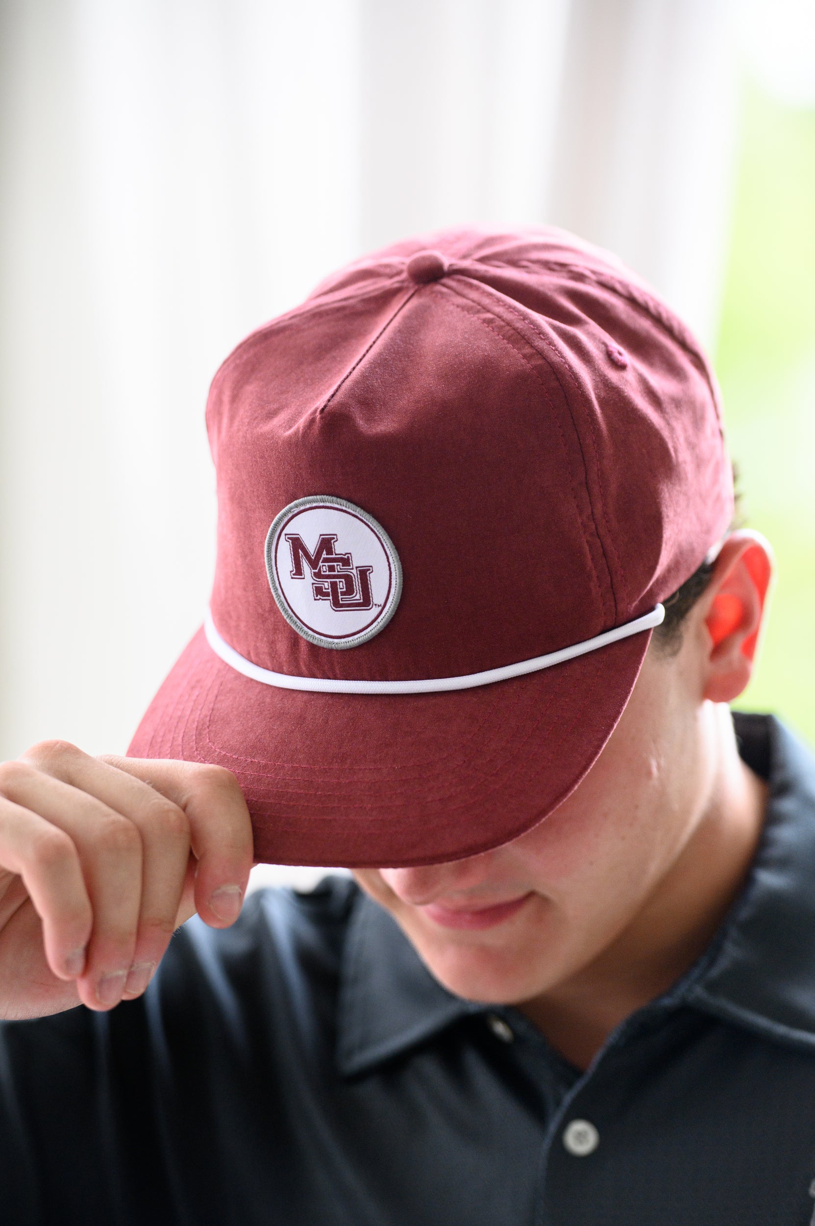 Mississippi State Maroon Hat with an old school MSU Logo patch