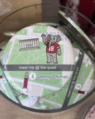 University of Alabama Button with an image of a google maps with text “meet me @ the quad”