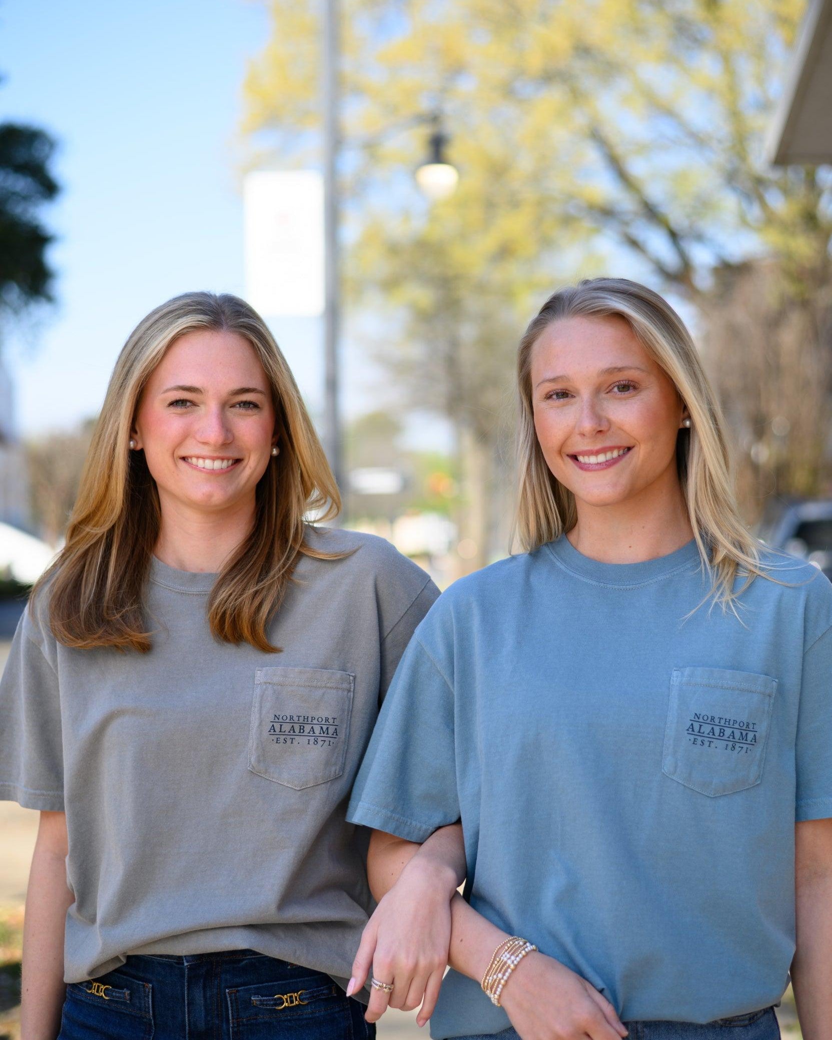 Local Merch Front Pocket Design Featuring Text “Northport Alabama EST 1871”
