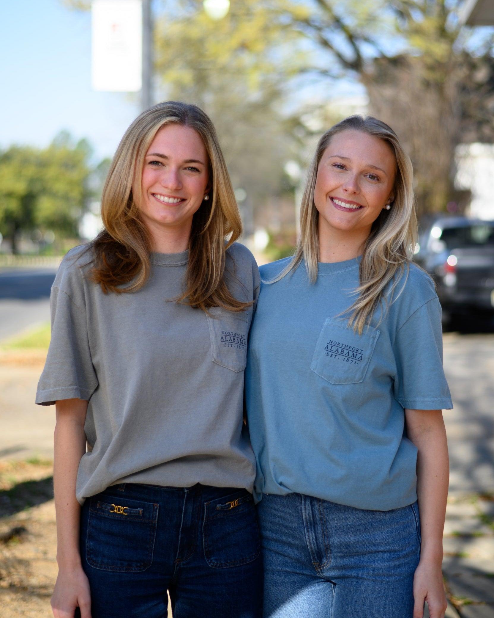 Local Merch Front Pocket Design Featuring Text “Northport Alabama EST 1871”