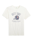 Ole Miss Ivory T-Shirt with Blue text “Hotty Toddy” above an image of a football helmet