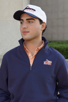 Auburn University Navy ¼ Zip Sweatshirt with Original Aubie Logo Embroidery