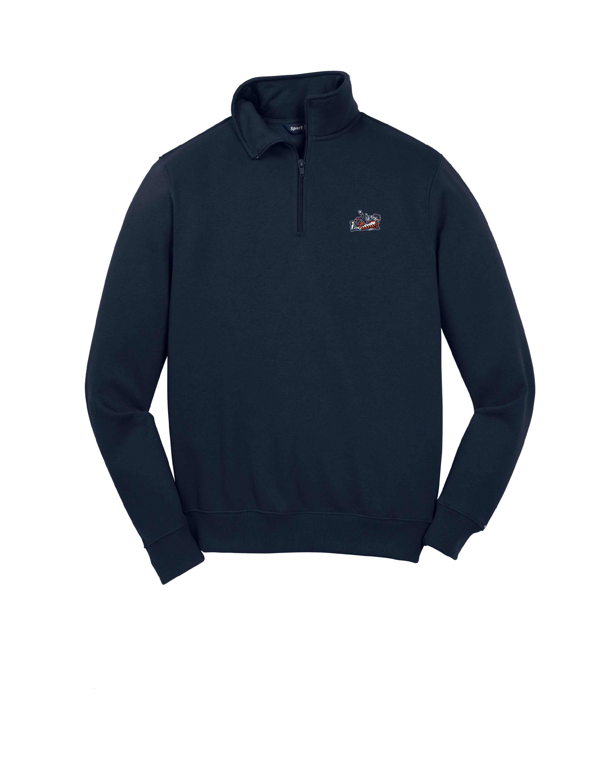 Auburn University Navy ¼ Zip Sweatshirt with Original Aubie Logo Embroidery