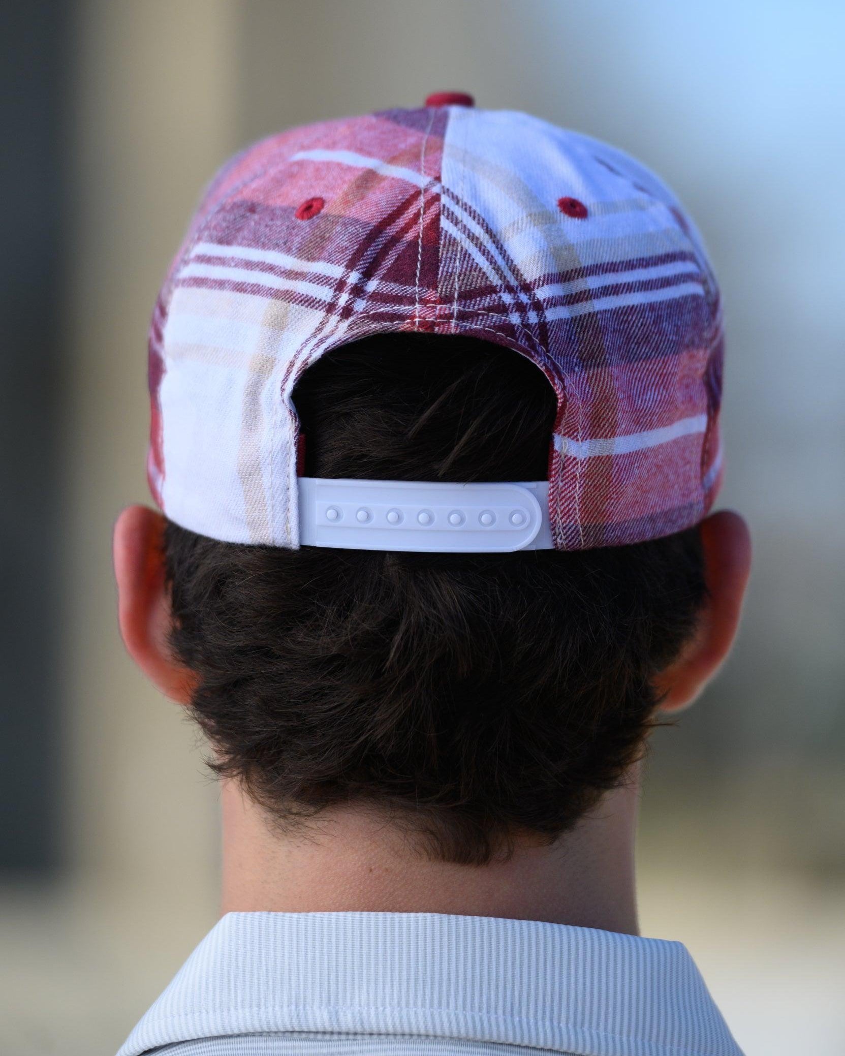 University of Alabama Crimson Plaid Hat with a White Vintage A Logo Patch
snapback