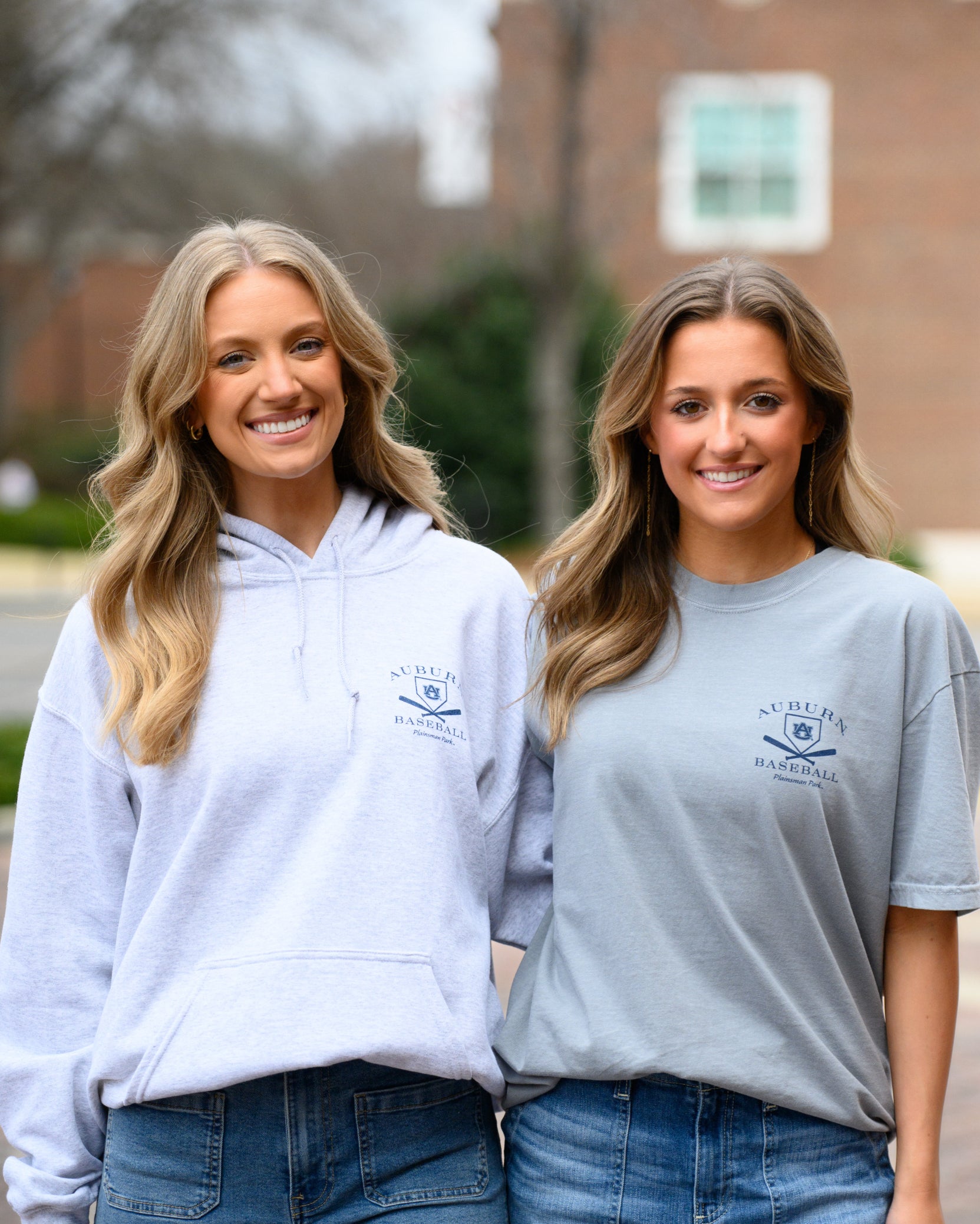 Two women wearing Plainsman Park Blueprint Products