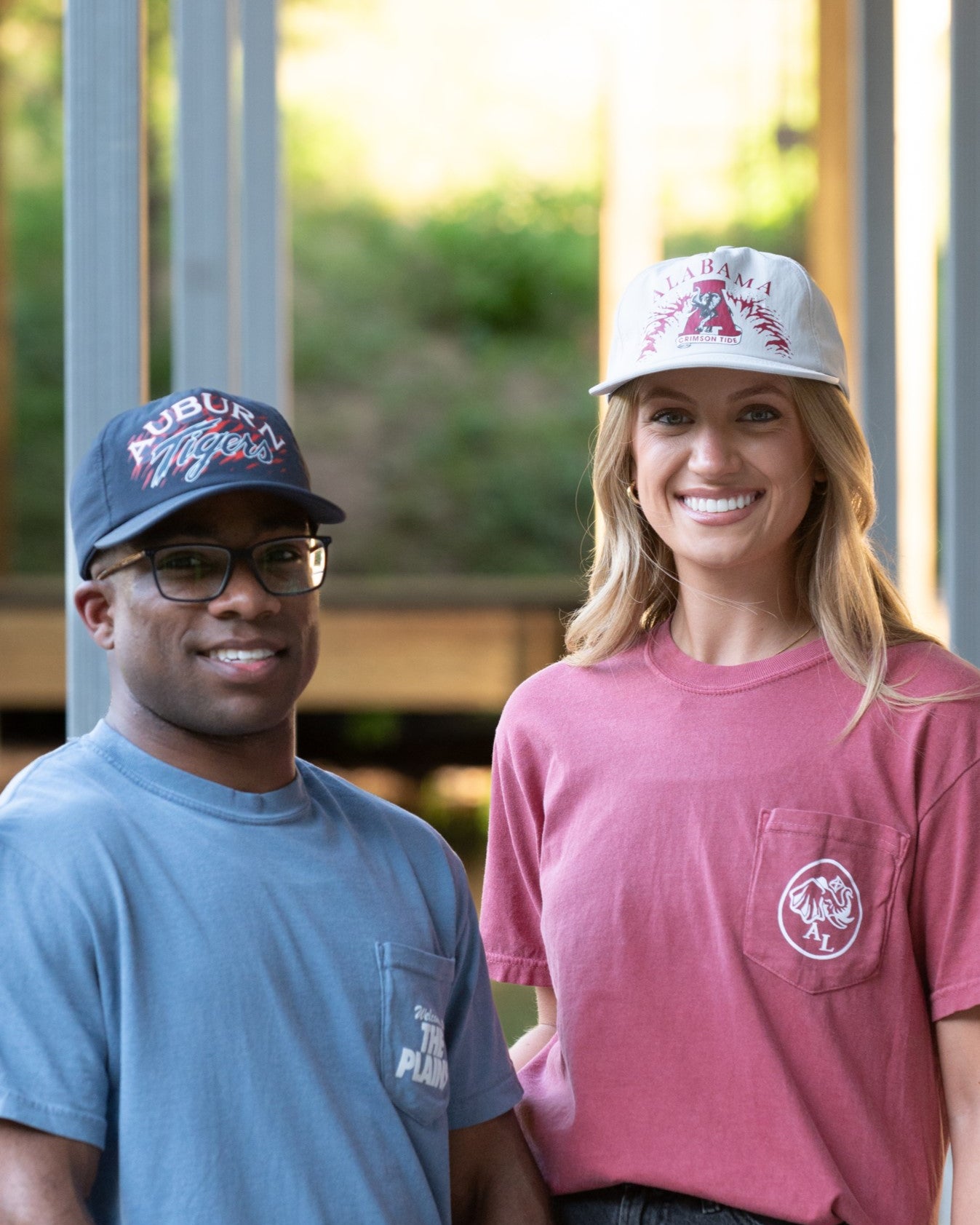 University of Alabama Light Grey Hat with 'ALABAMA', the Vintage A Logo, and a wave design in Red and White