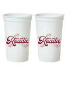 University of Alabama White Cup with Red text “Roll Tide Roadie”