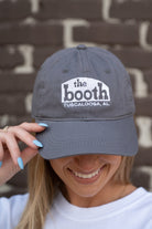 The Booth Charcoal Hat with White The Booth logo embroidery