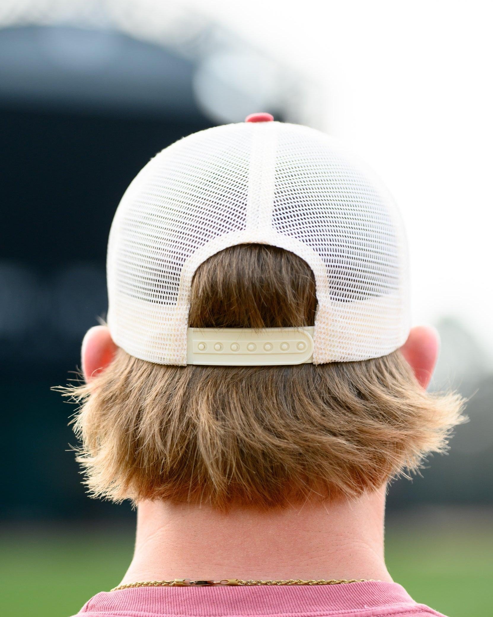 University of Alabama White and Crimson Hat with embroidery of the Vintage A Logo
snapback