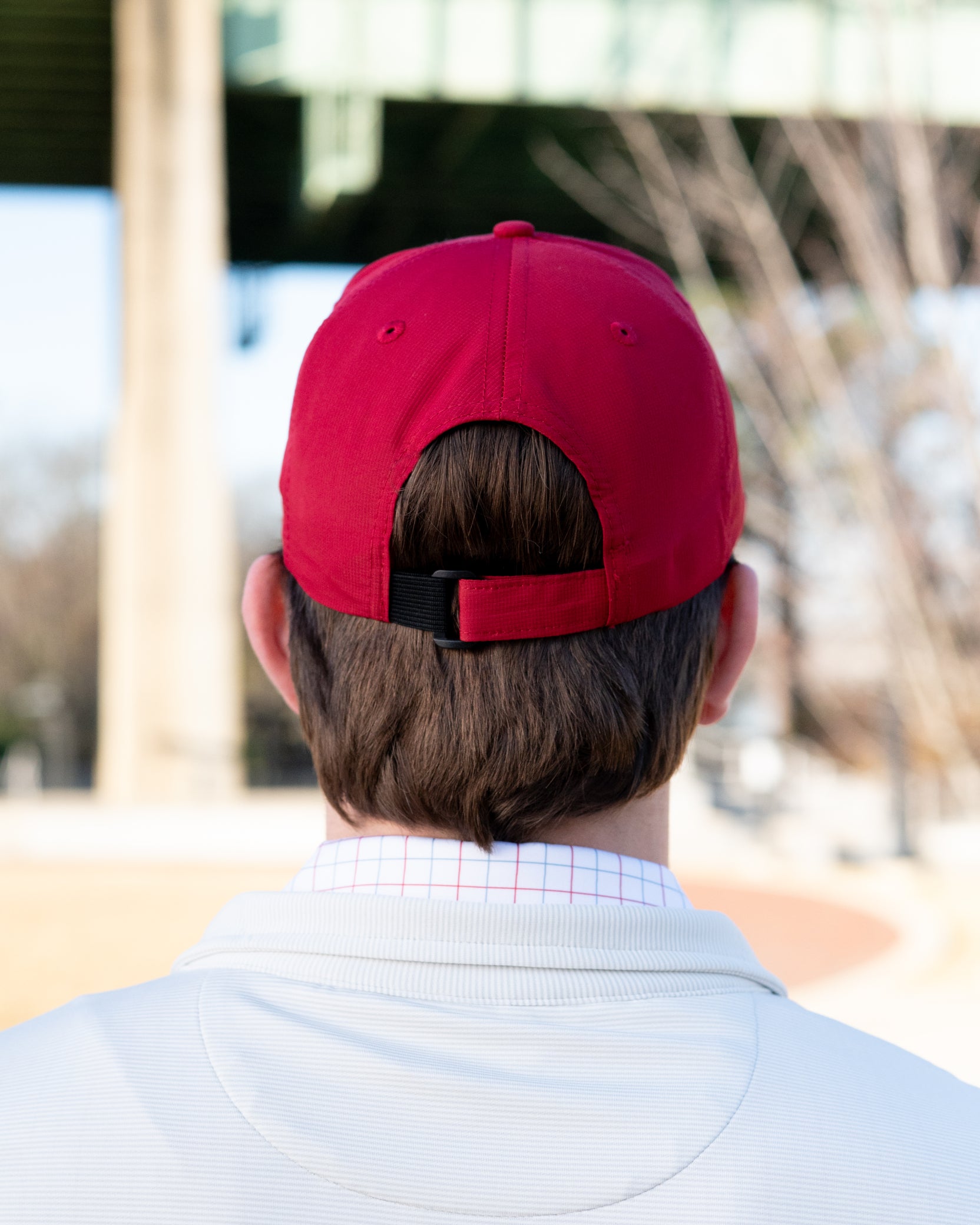 University of Alabama Red Flat bill Hat with a Vintage A Logo patch