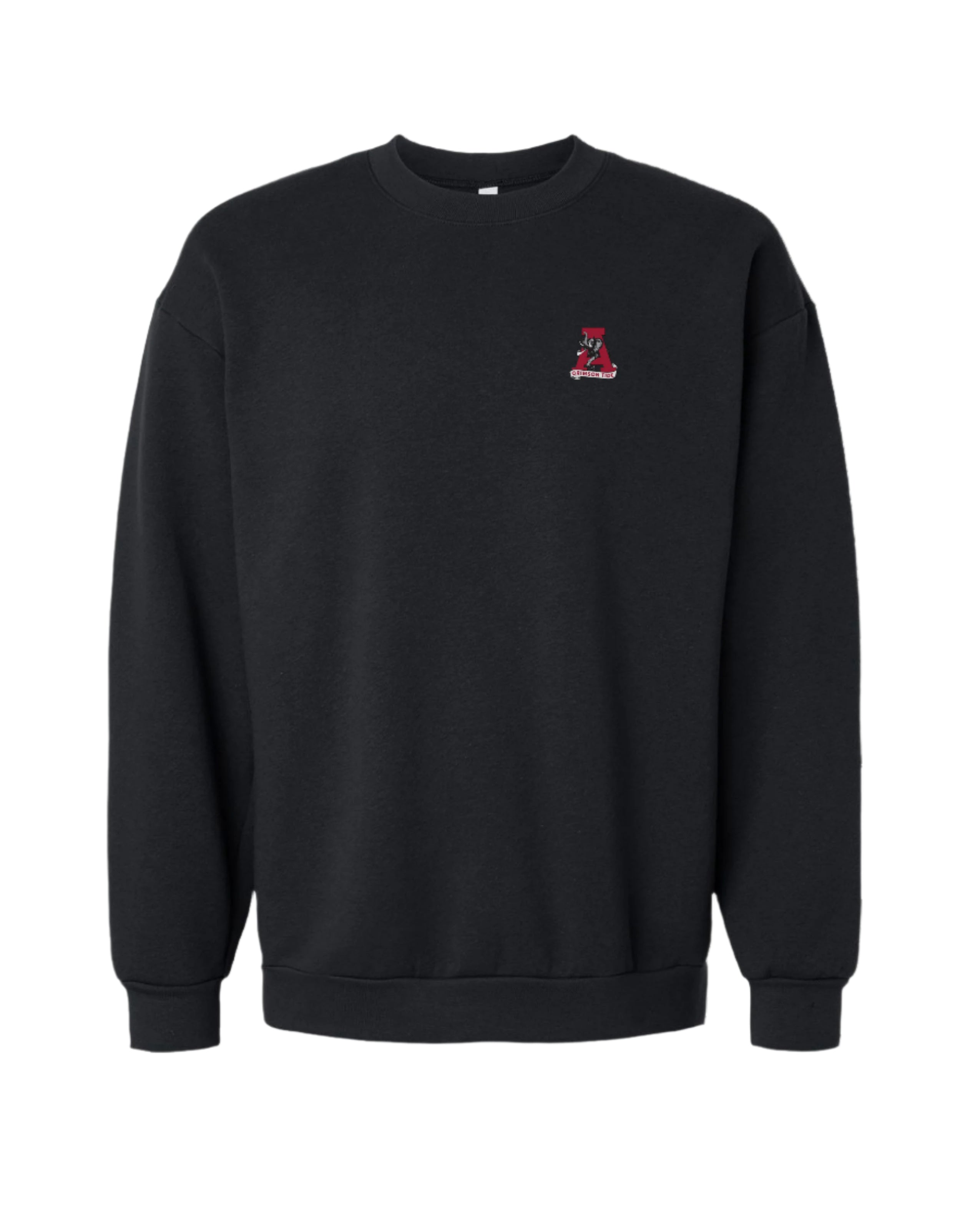 University of Alabama Black Sweatshirt with an embroidered Vintage A logo