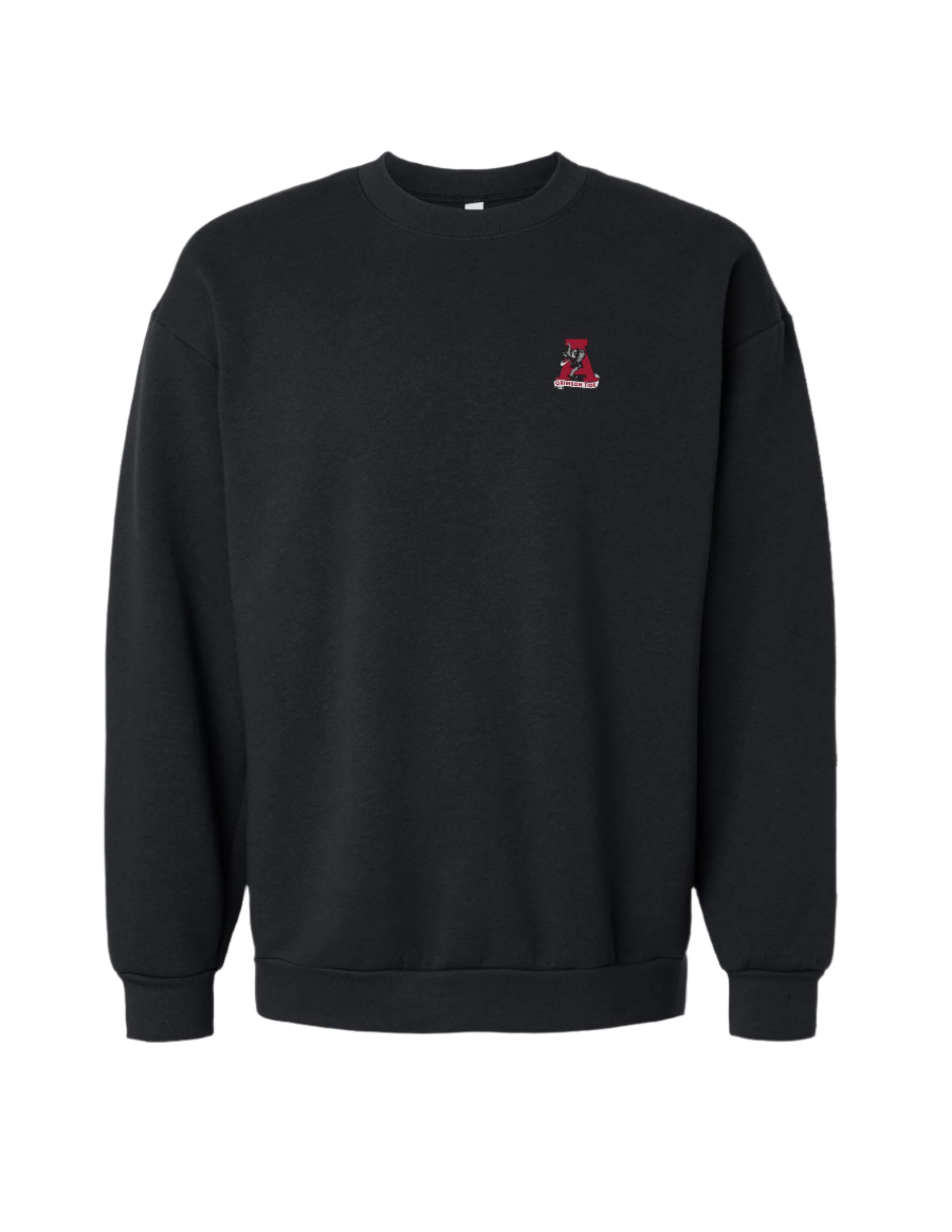 University of Alabama Black Sweatshirt with an embroidered Vintage A logo