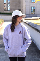 University of Alabama Heather Grey Hoodie with Vintage A Logo embroidery