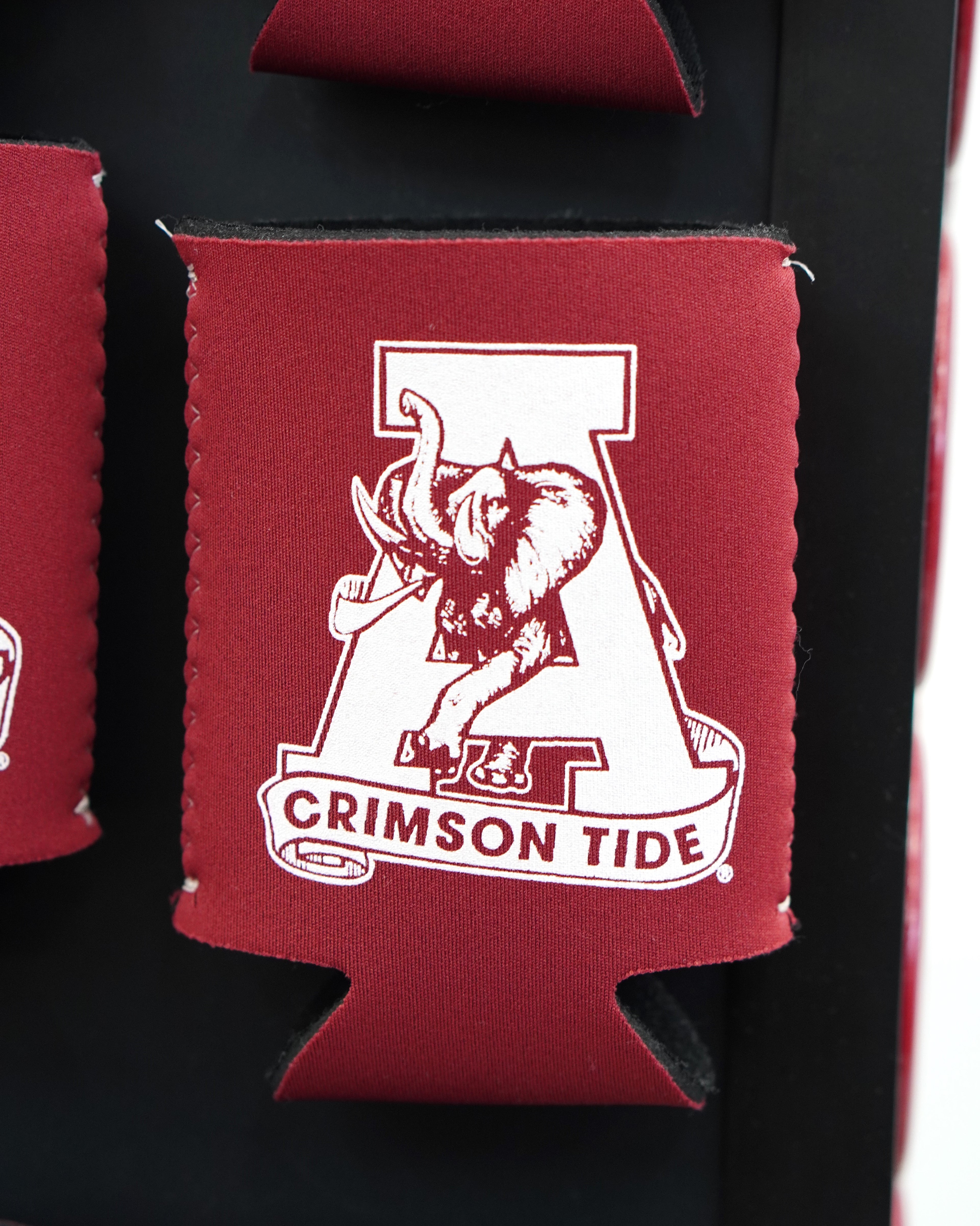 University of Alabama Red Magnetic Koozie with a White Vintage A Logo pint