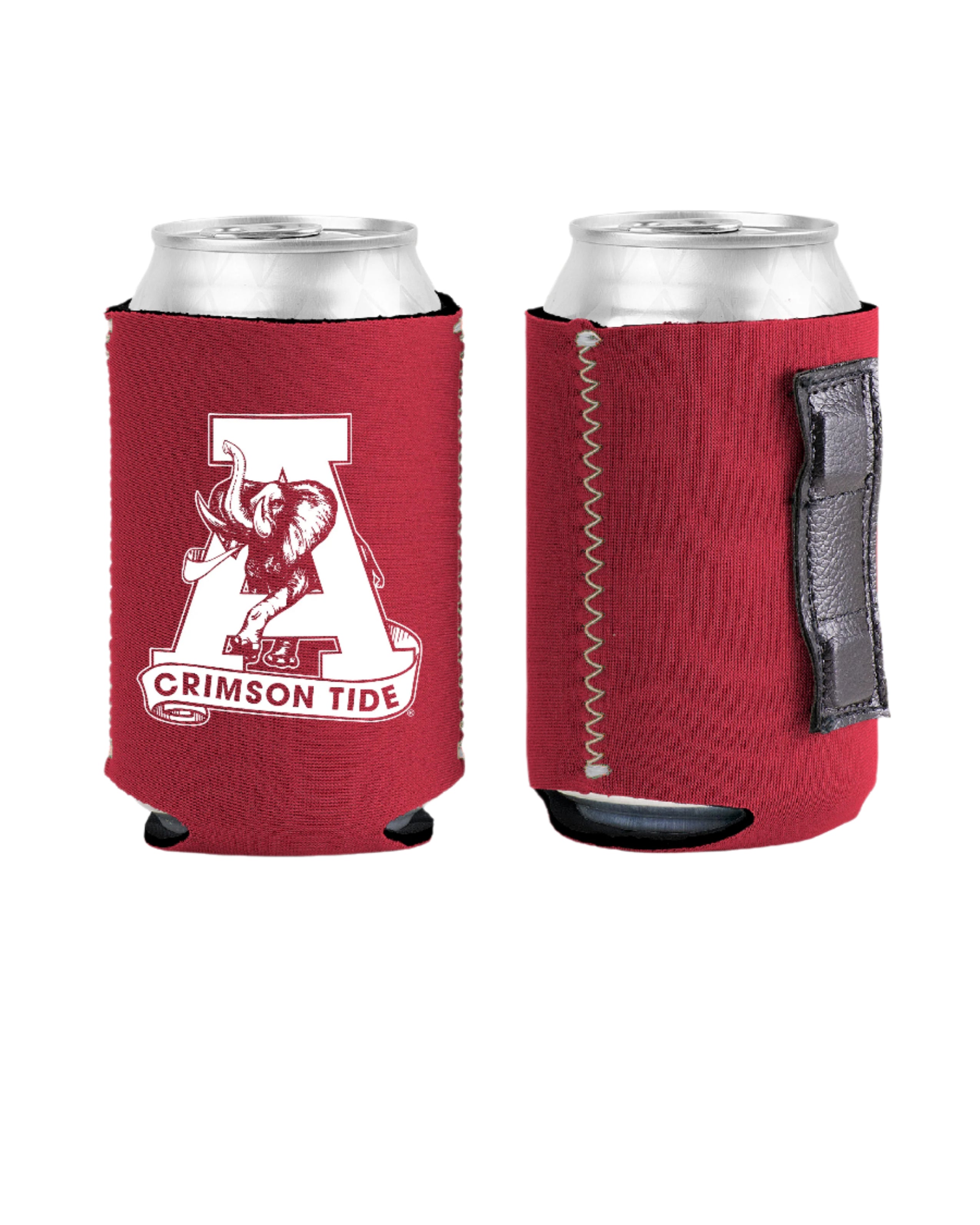 University of Alabama Red Magnetic Koozie with a White Vintage A Logo pint