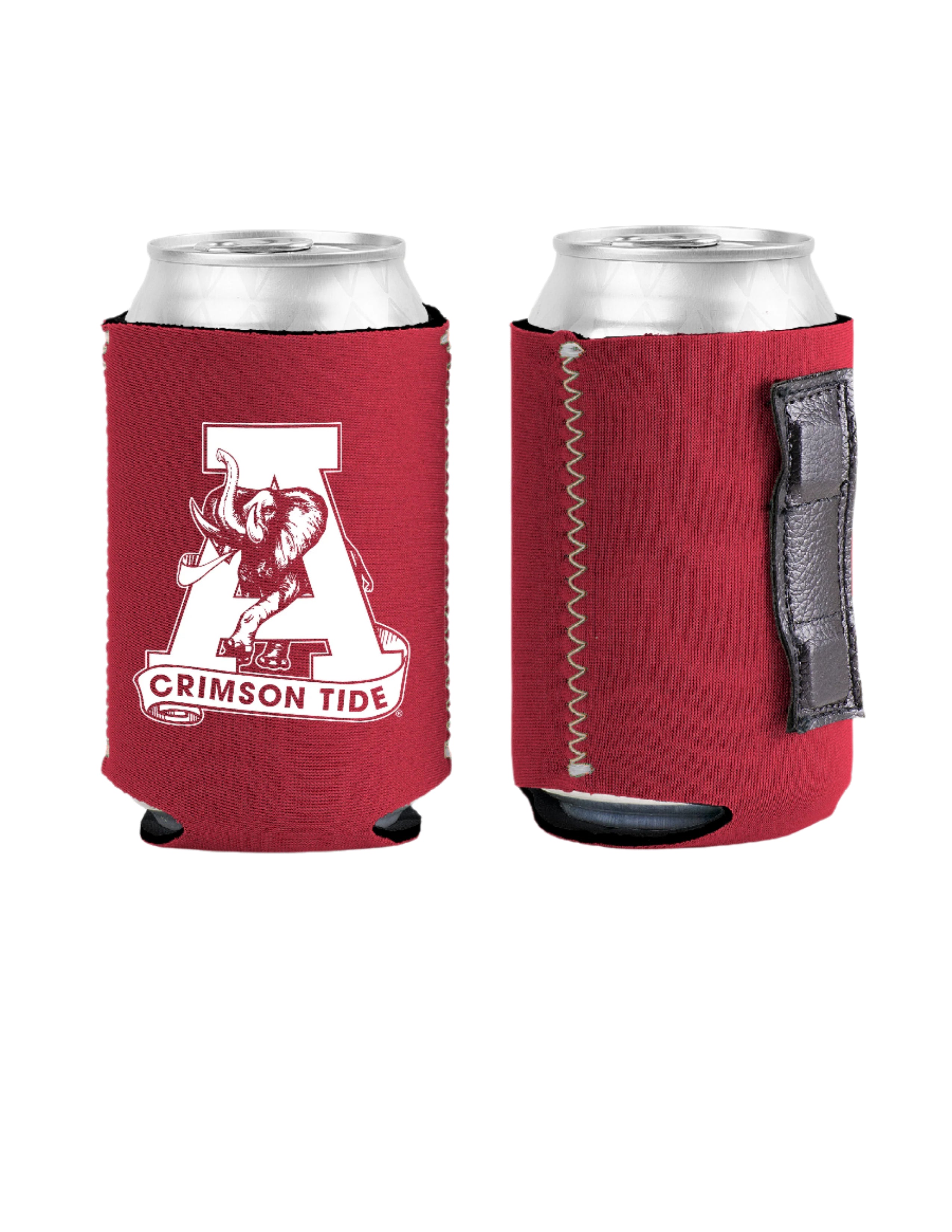 University of Alabama Red Magnetic Koozie with a White Vintage A Logo pint
