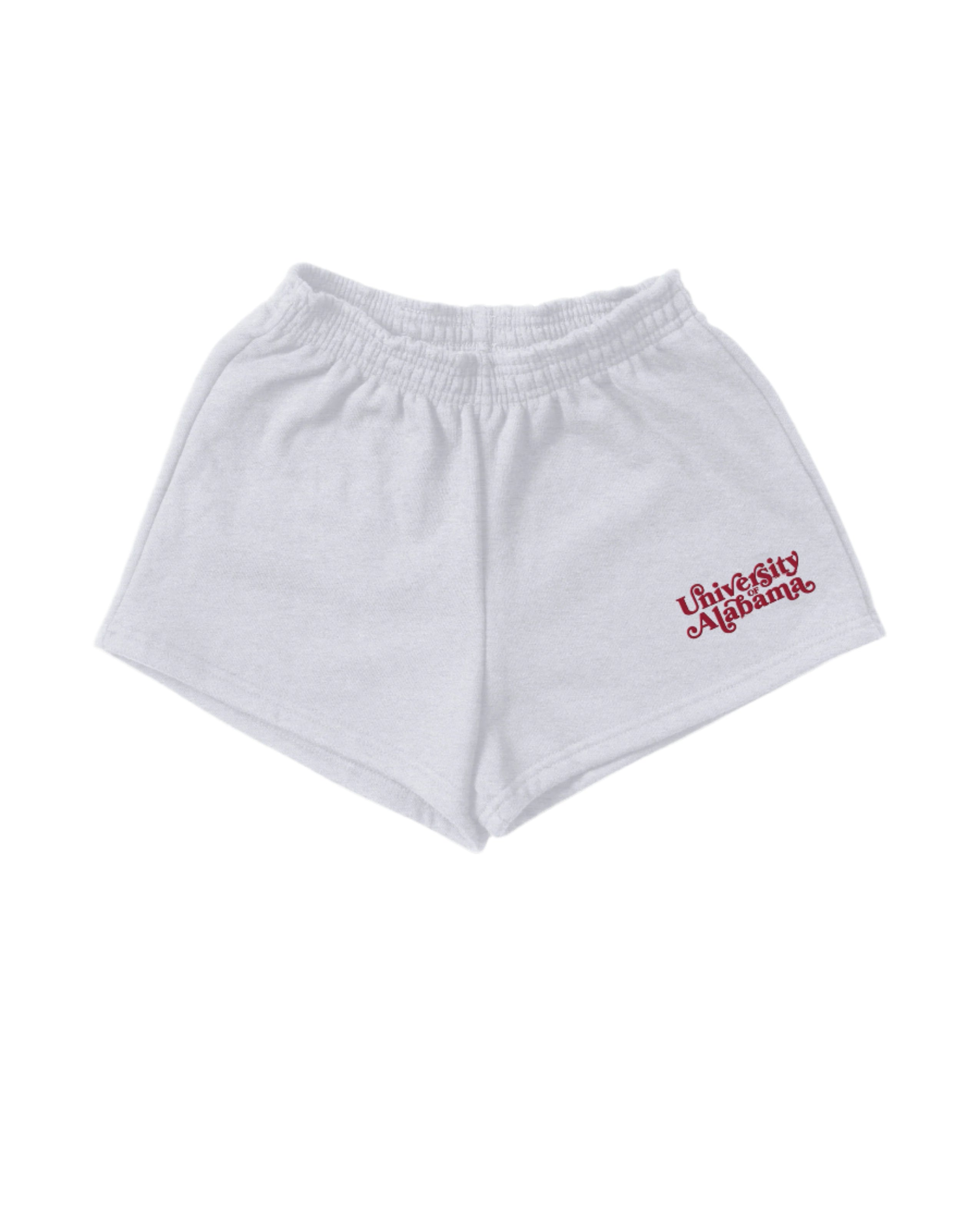University of Alabama Grey Ladies’ Shorts with Red "University of Alabama" embroidery