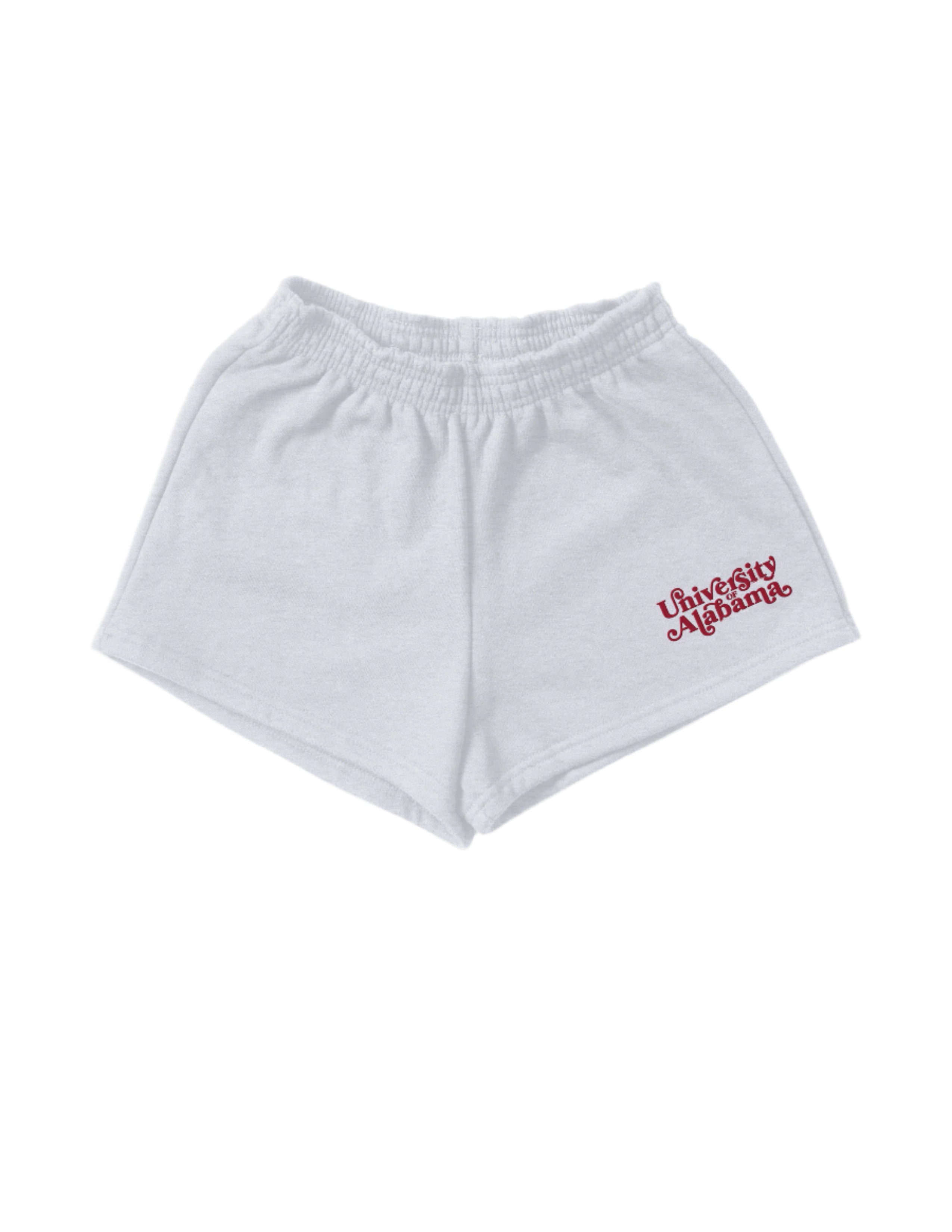 University of Alabama Grey Ladies’ Shorts with Red "University of Alabama" embroidery