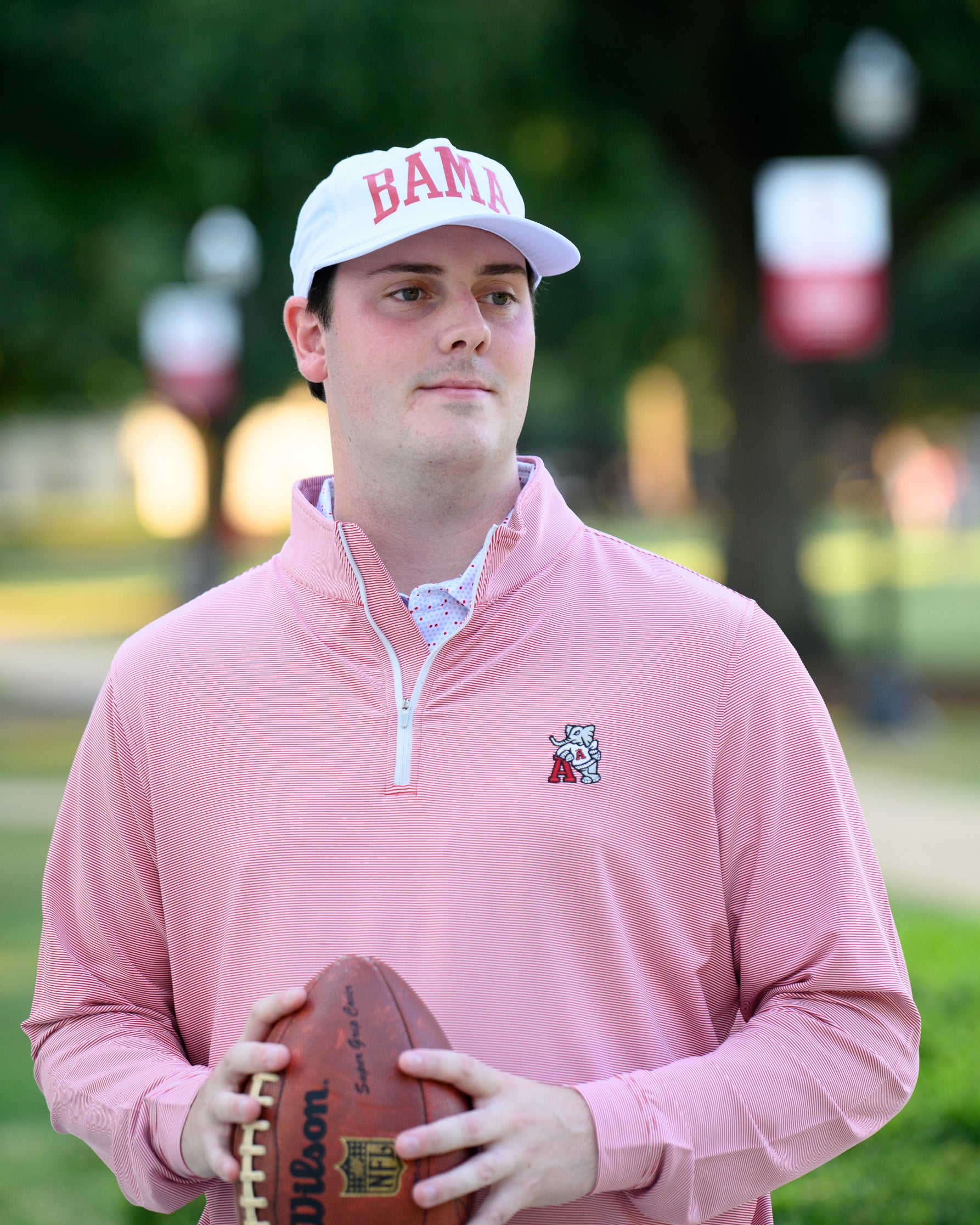 University of Alabama White Hat with Red text "BAMA"