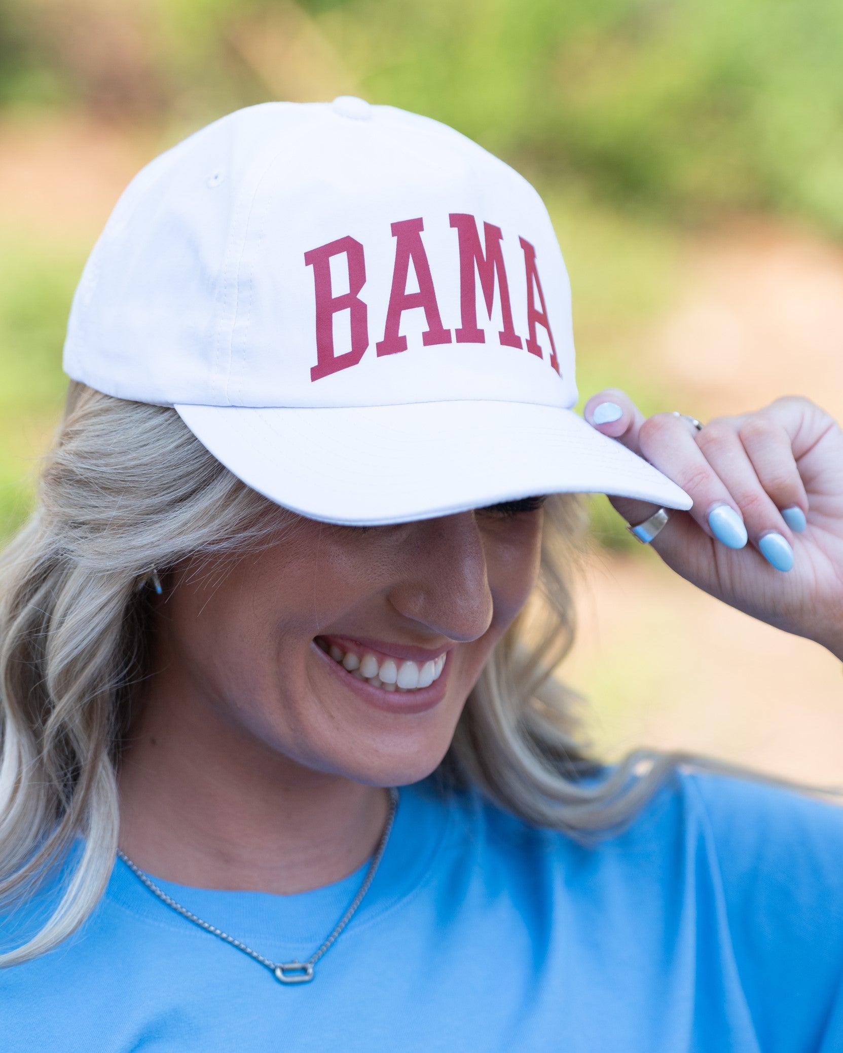 University of Alabama White Hat with Red text "BAMA"