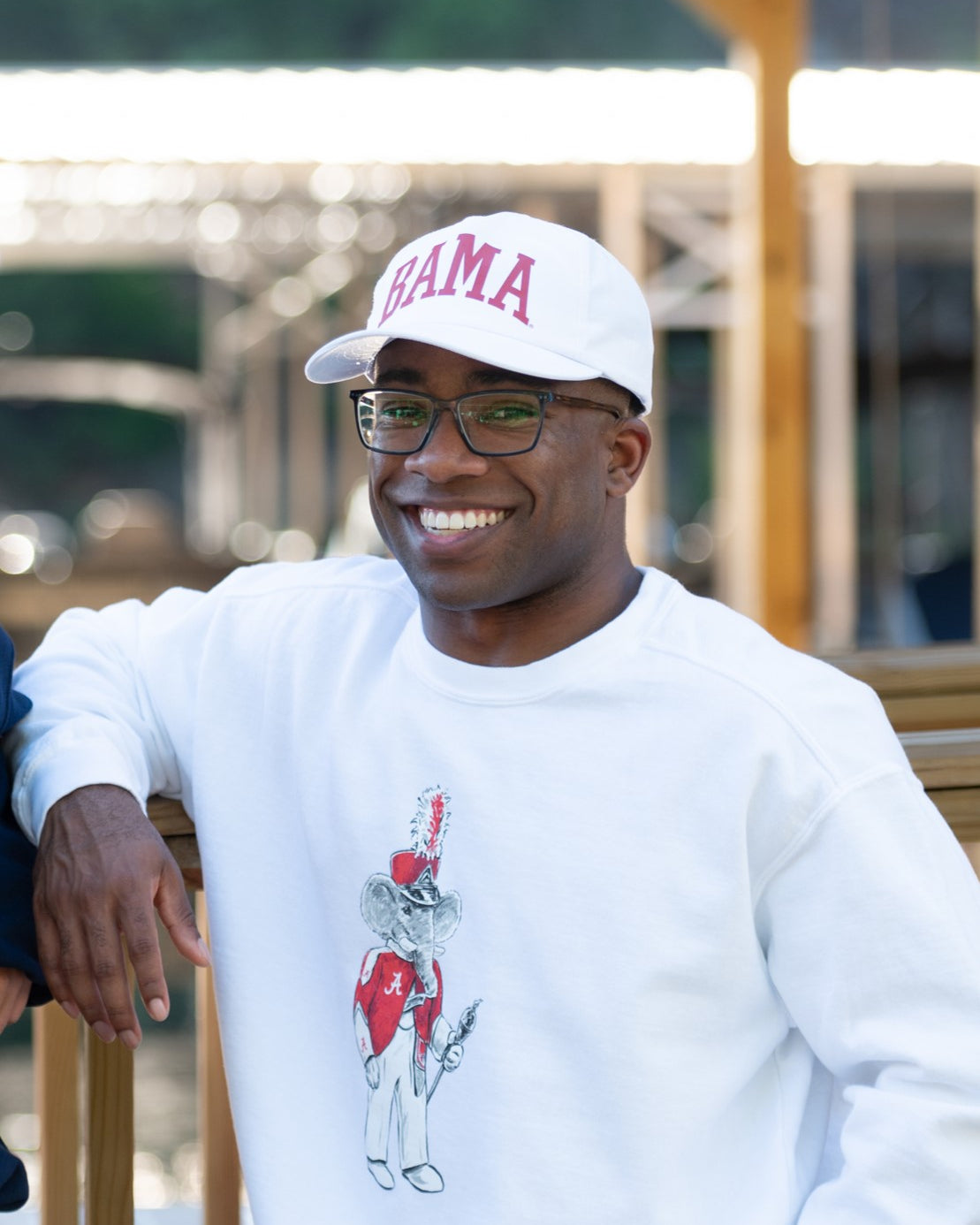 University of Alabama White Hat with Red text "BAMA"