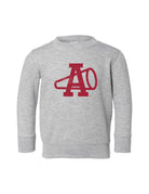 University of Alabama Grey Youth Sweatshirt with a Red megaphone and Red "A"