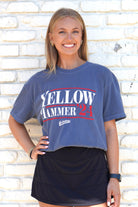 Gallettes Blue T-Shirt with White text "Yellow Hammer" and Red text "'24"