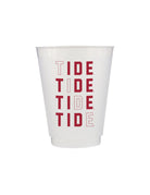 University of Alabama Frosted Cups with Red text "TIDE"