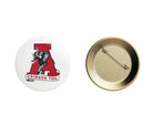 University of Alabama White Button with the Vintage A Logo