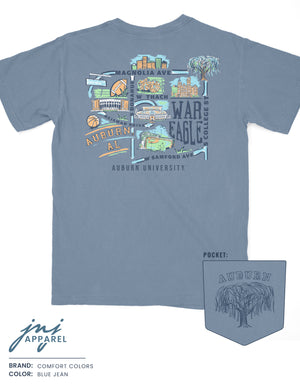 Auburn Map T-Shirt