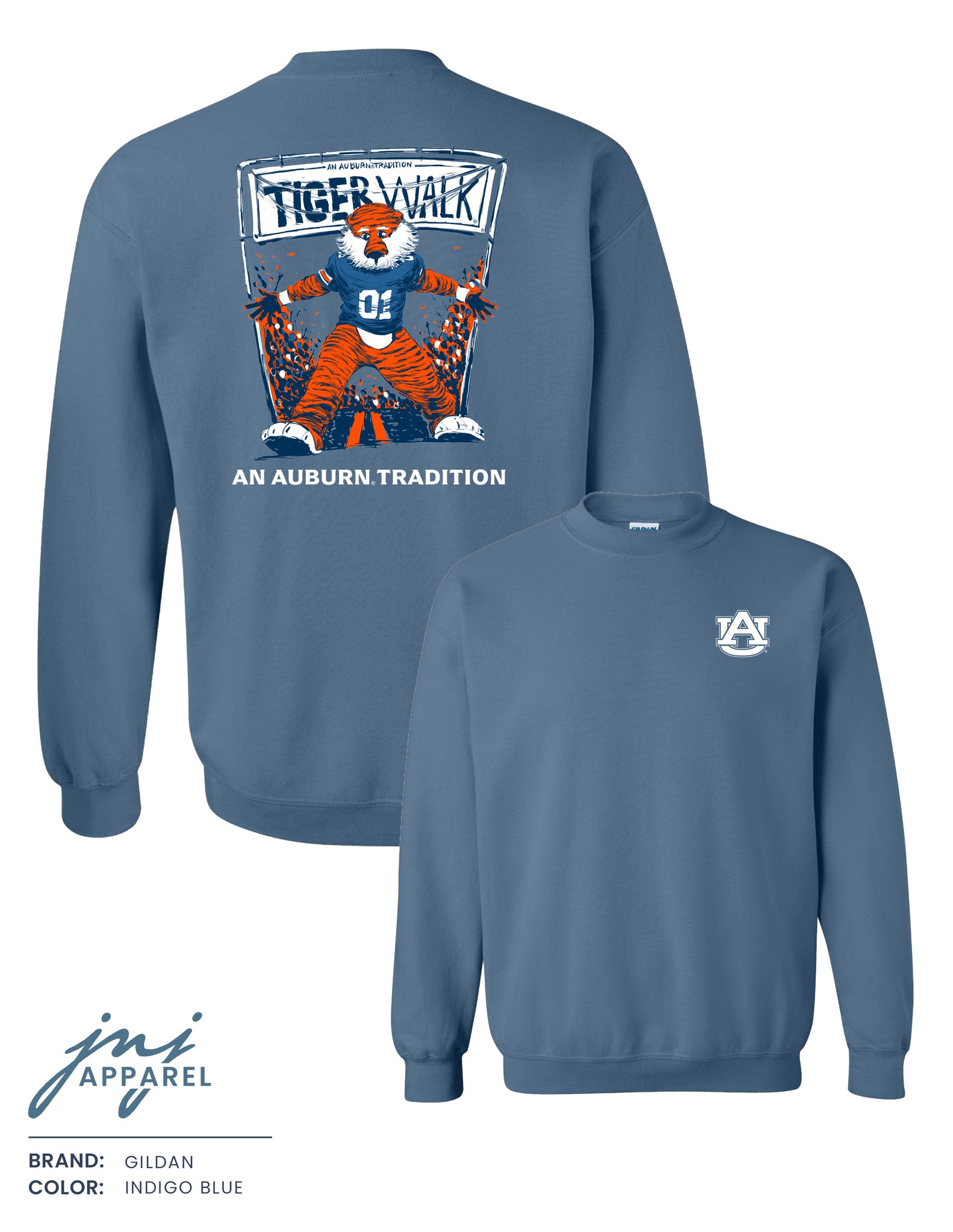 Aubie Tiger Walk Sweatshirt - Quick Ship – JNJ Apparel Store