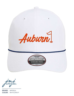 Auburn Golf Flag Rope Hat - Quick Ship