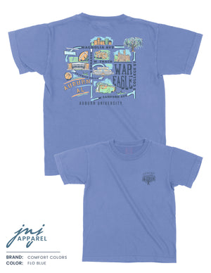 Auburn Map T-Shirt (Youth) - Quick Ship